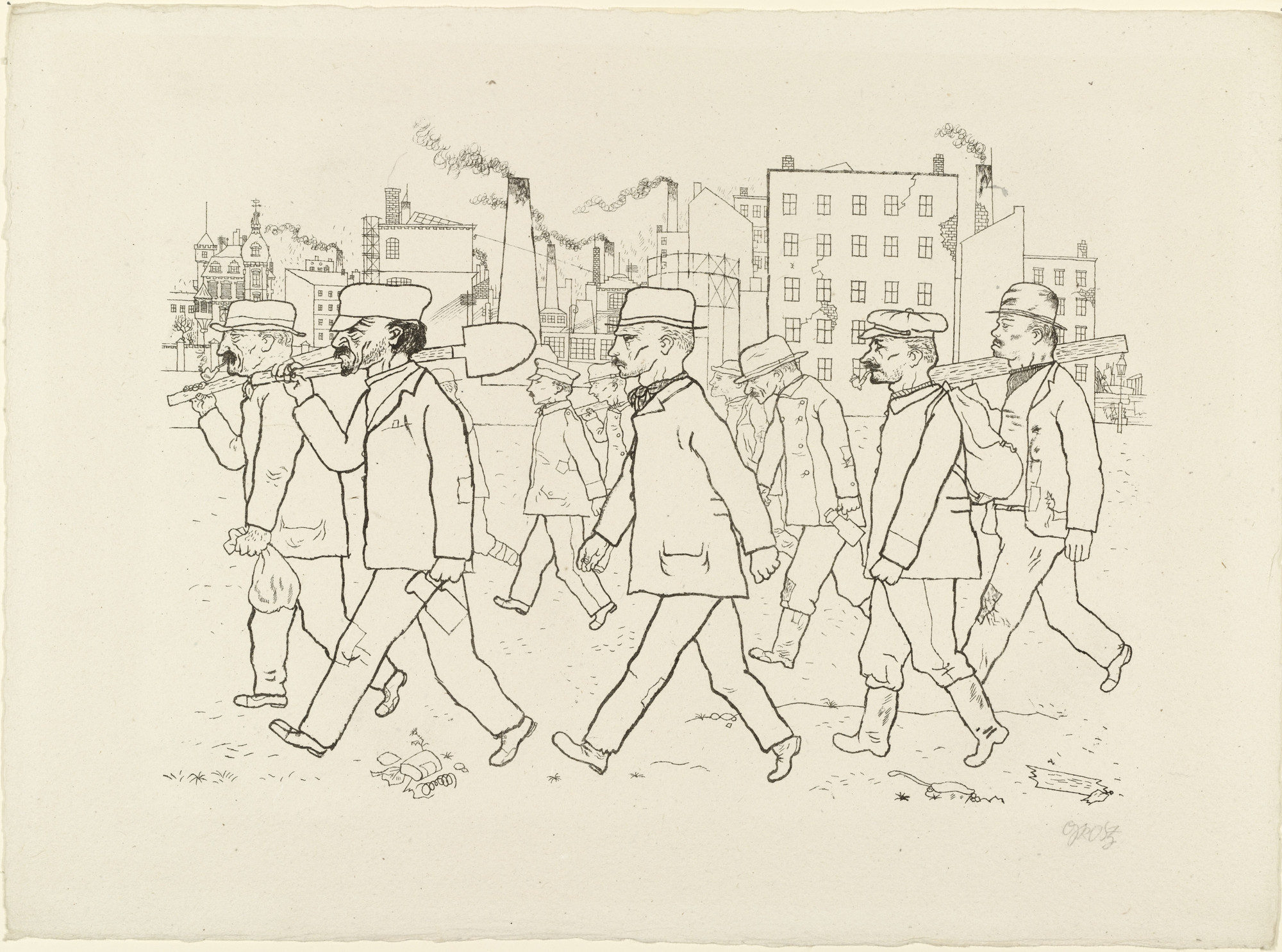 George Grosz. Ants from In the Shadows (Im Schatten)