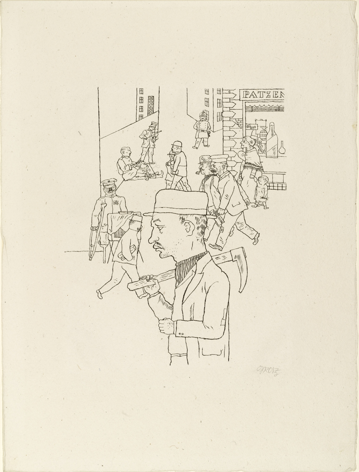 George Grosz. Pay Day from In the Shadows (Im Schatten)