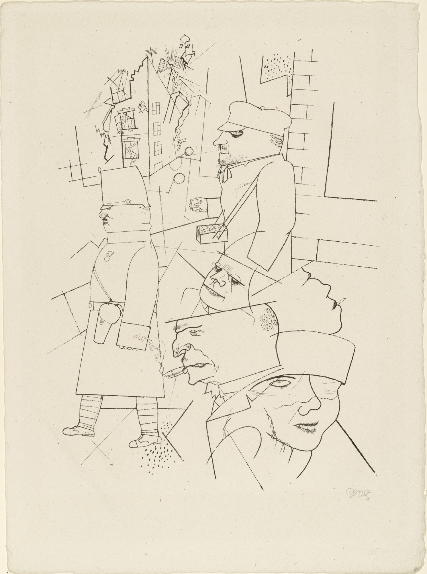 George Grosz. Dusk from In the Shadows (Im Schatten)