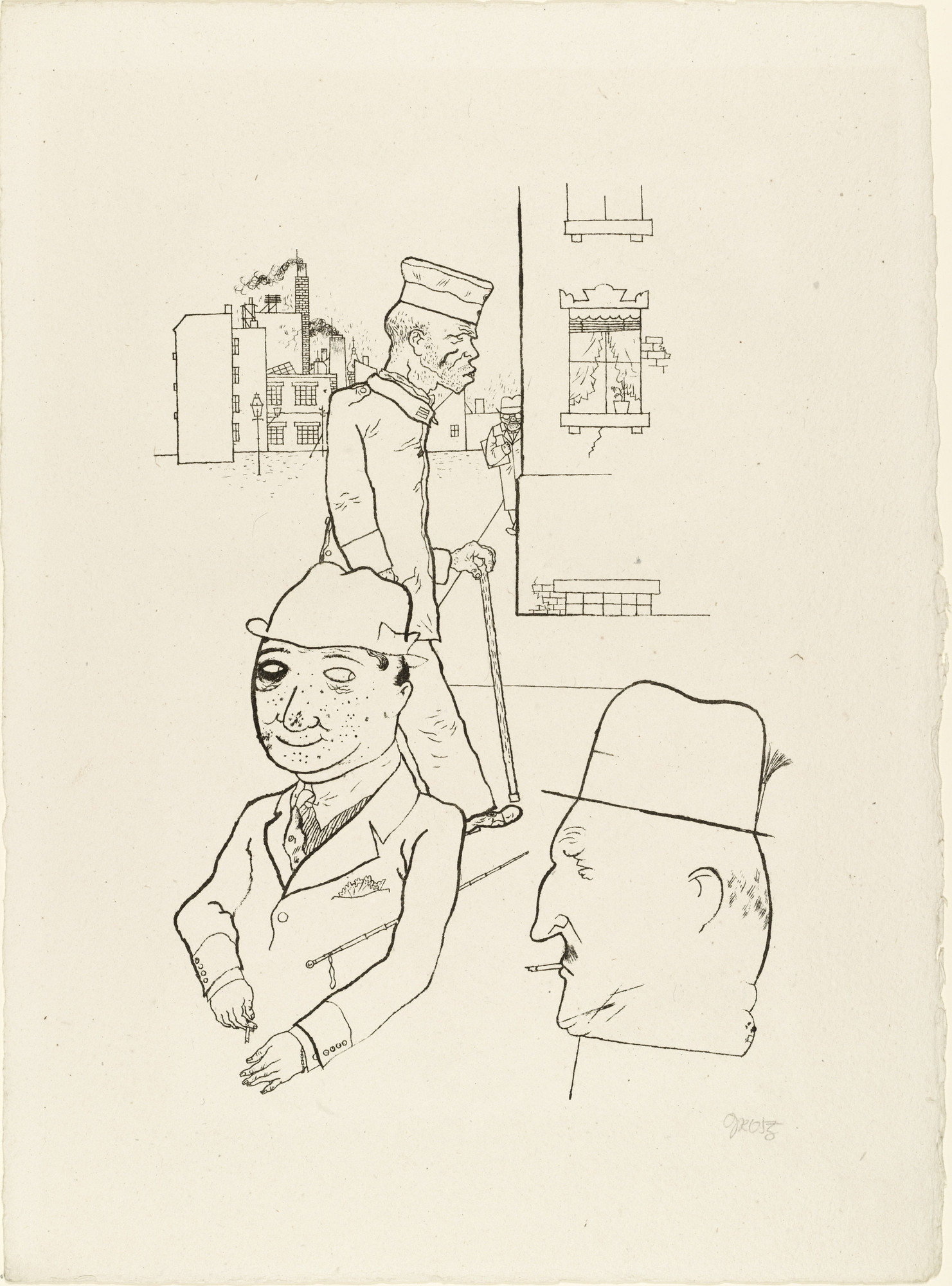 George Grosz. Inflation from In the Shadows (Im Schatten)