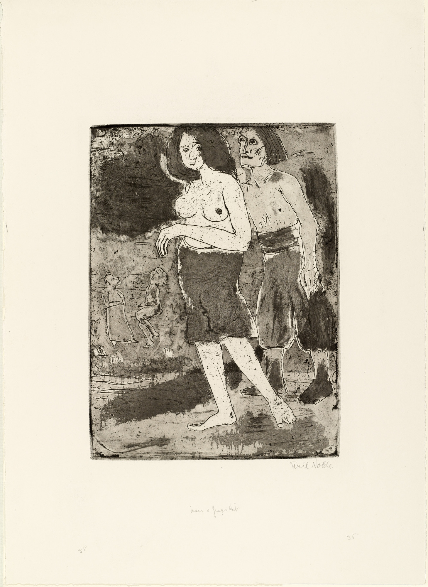 Emil Nolde. Man and Young Woman (Mann und junges Weib)