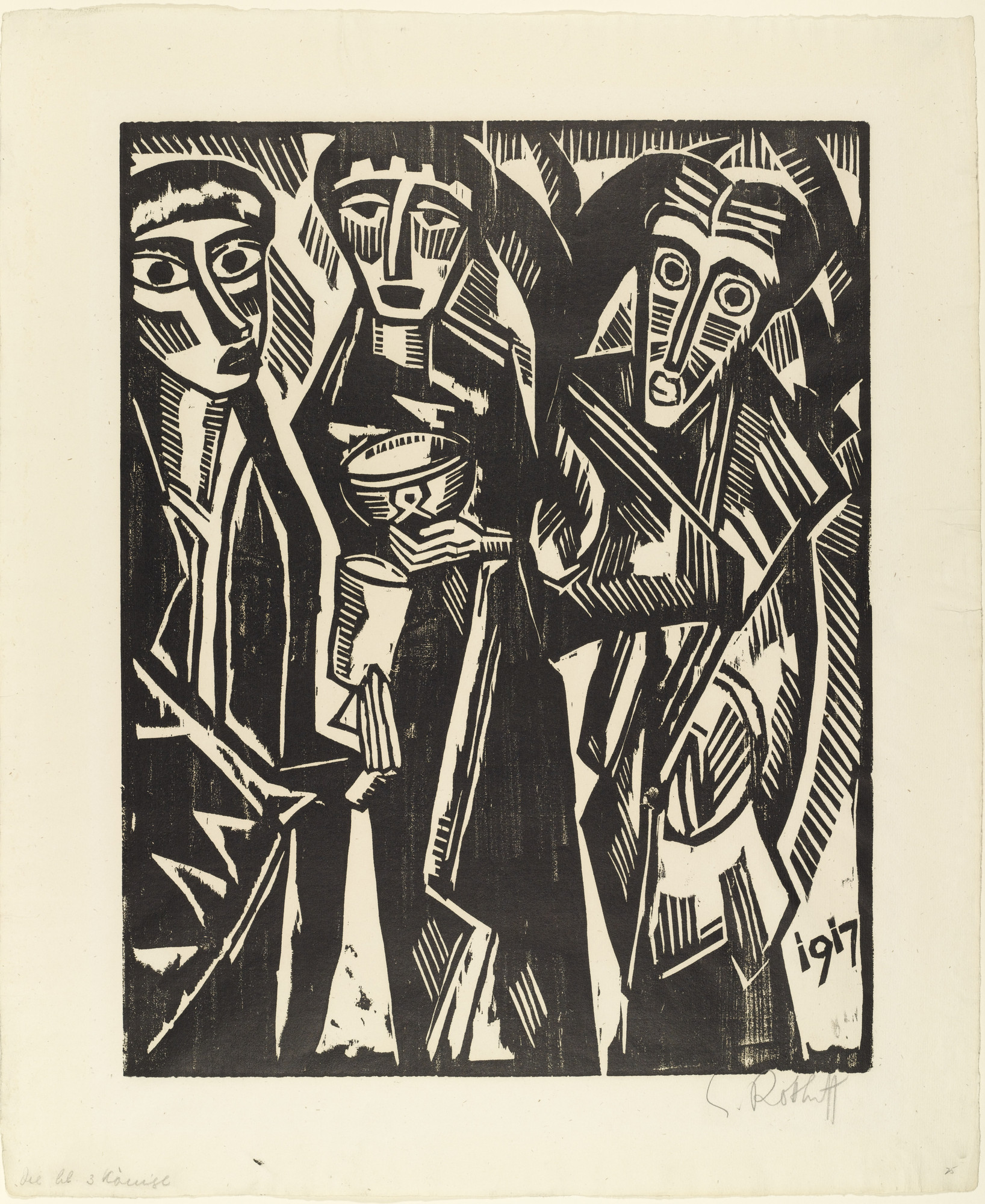 Karl Schmidt-Rottluff. The Three Magi (Die heiligen drei