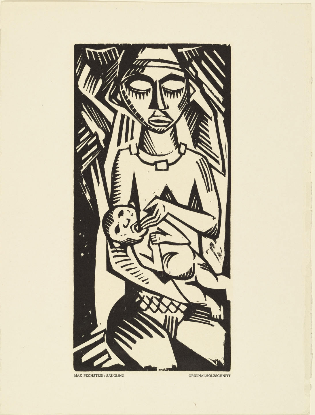 Max Pechstein. Infant (Säugling) (plate, preceding p. 161) from the periodical Das Kunstblatt, vol. 2, no. 6 (Jun 1918). 1918 (executed 1917)