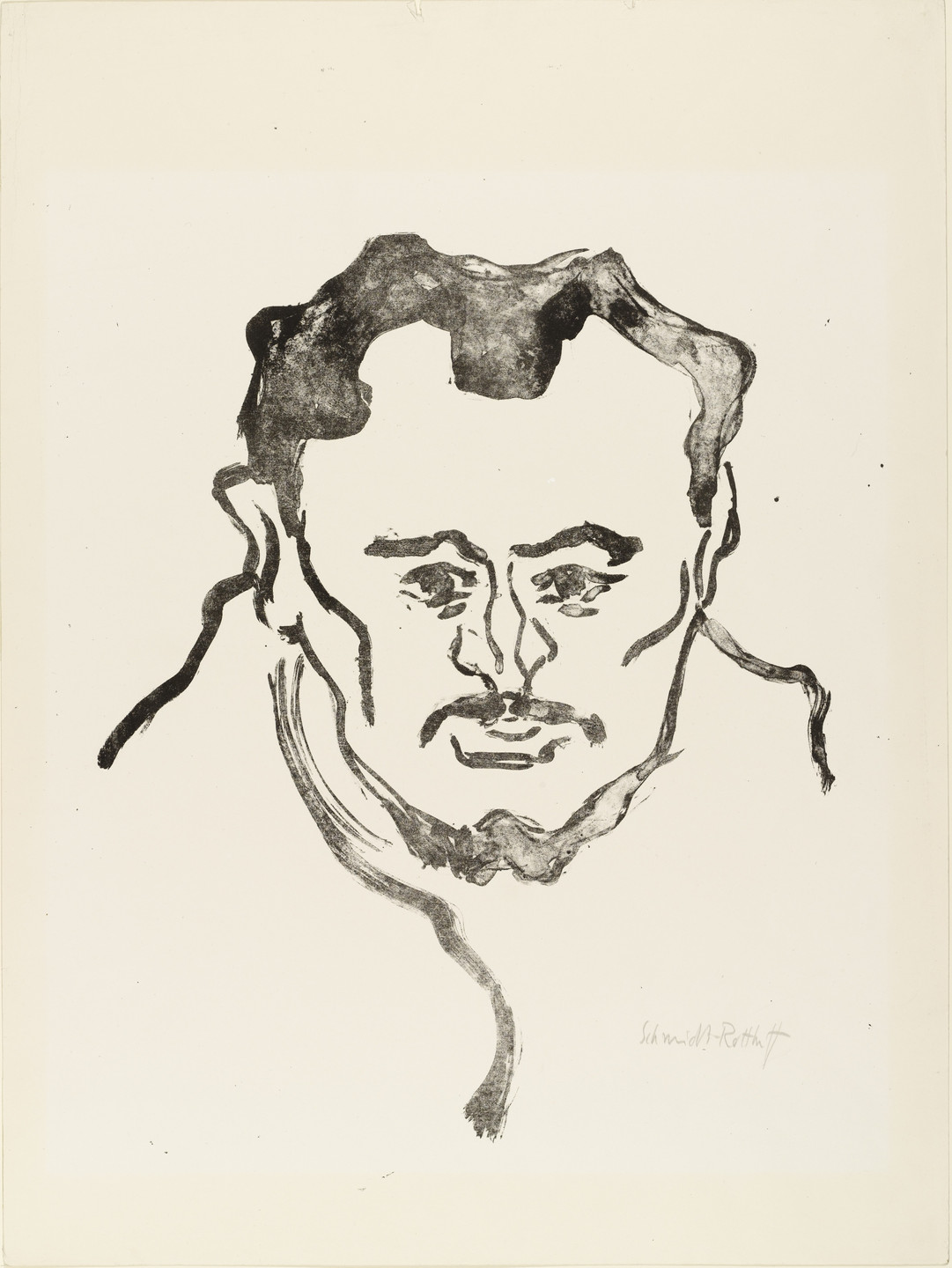 Karl Schmidt-Rottluff. Portrait of H. (Bildnis H.) from the portfolio Brücke 1909. (1909)