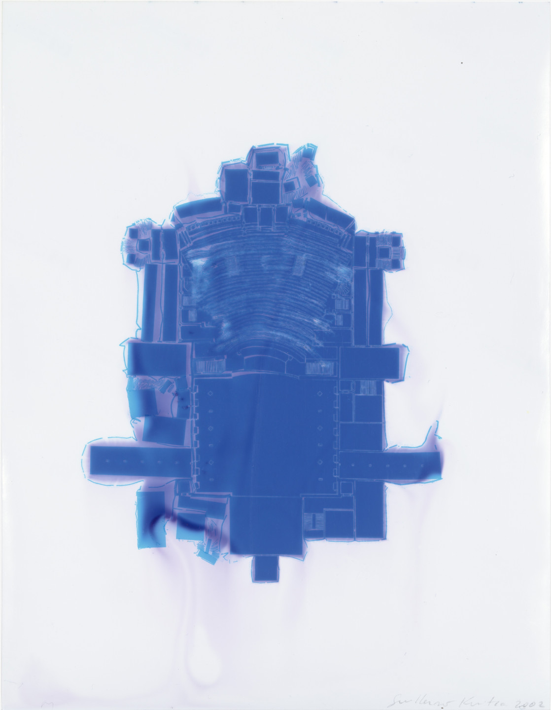 Guillermo Kuitca. Blue Bayreuth Festspielhaus. 2002