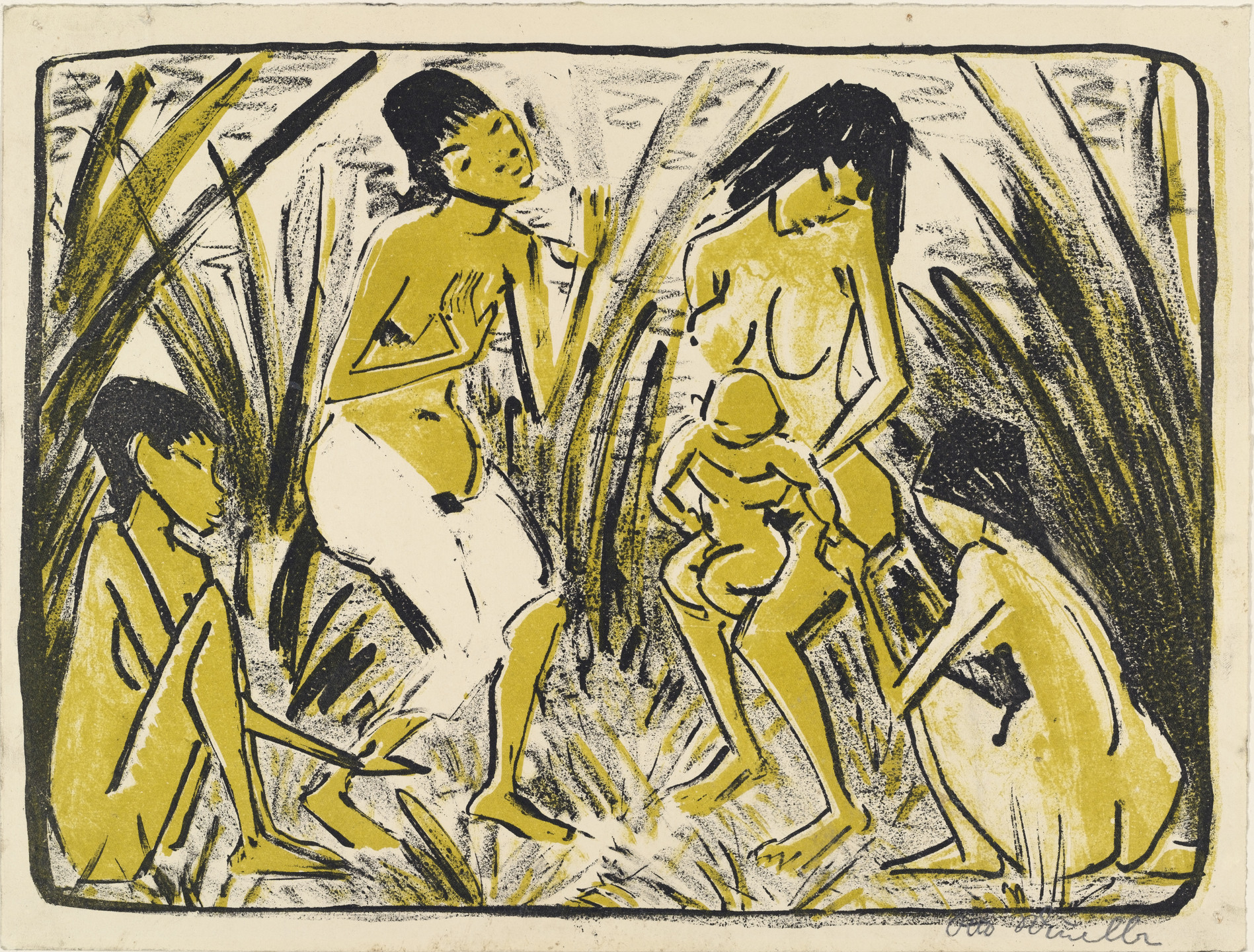 Otto Mueller. Discovery of Moses (Auffindung des Moses). (c. 1920)