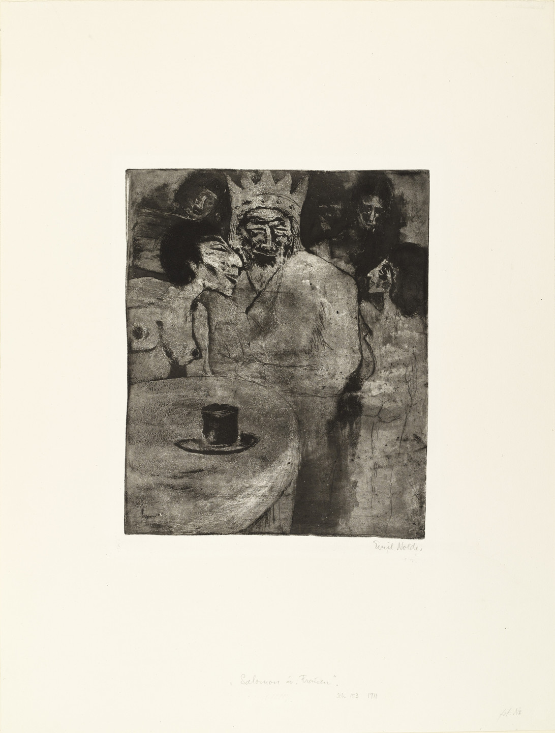 Emil Nolde. Solomon and His Wives (Salomo und seine Frauen). (1911)