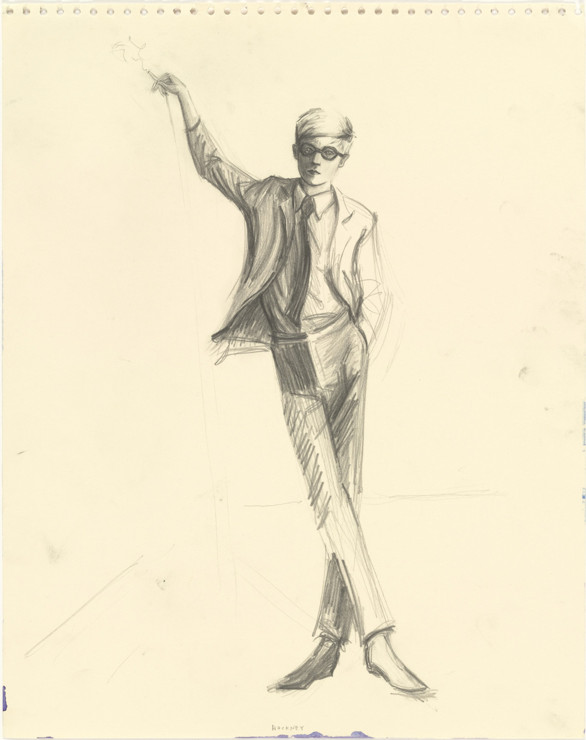 Elizabeth Peyton. Hockney at the RCA. (1997)