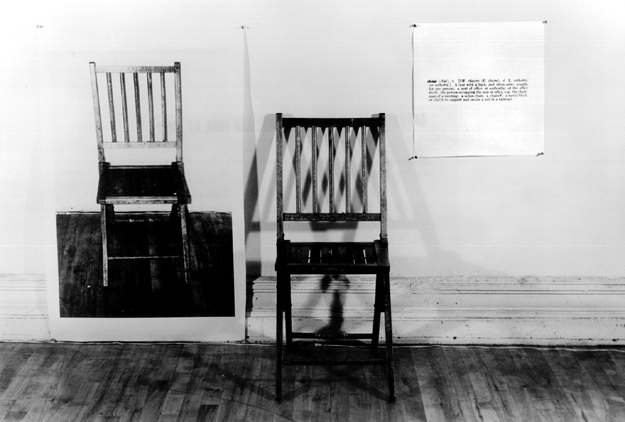 Joseph Kosuth. One and Three Chairs. 1965
