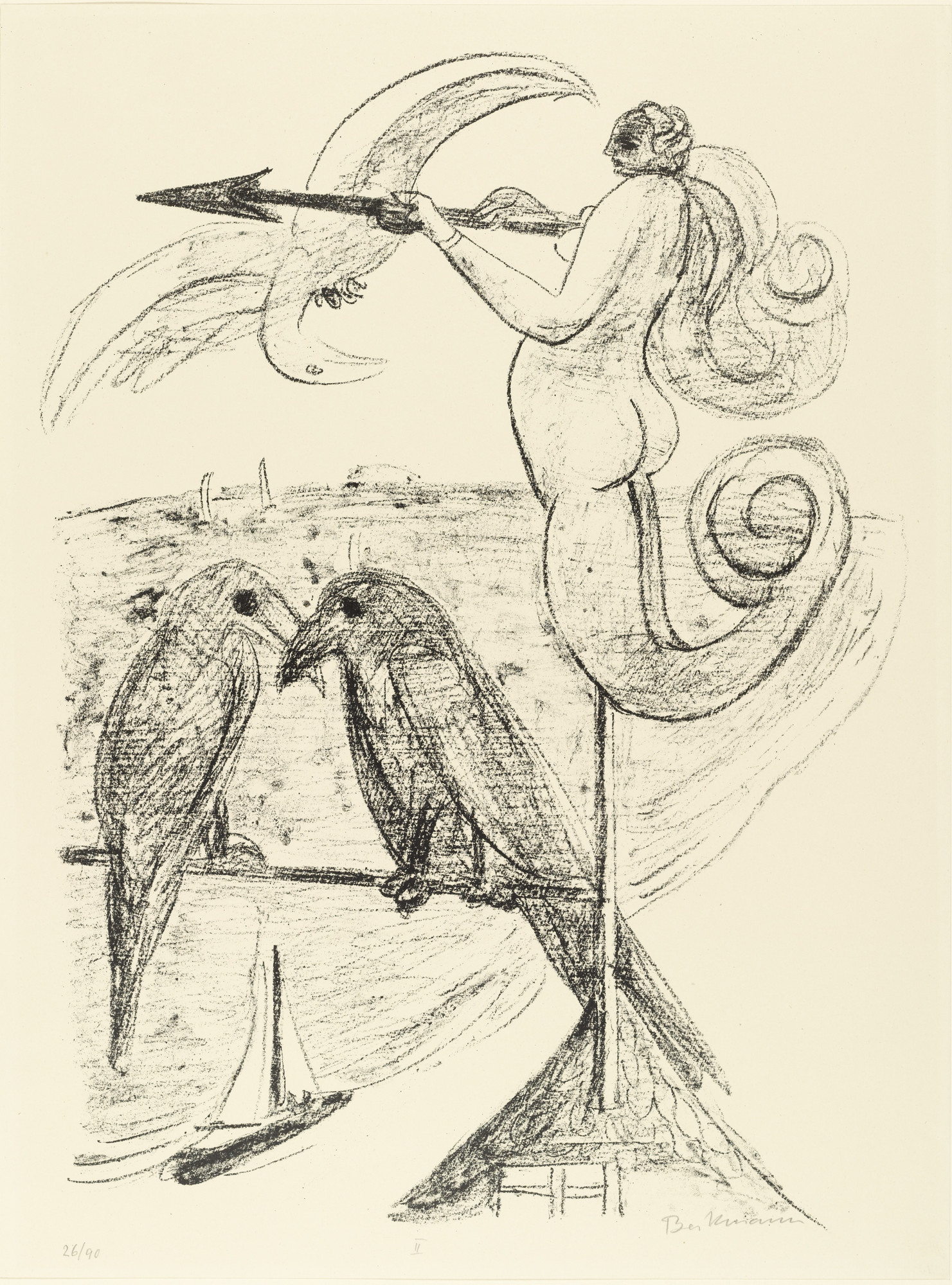Max Beckmann. Weather-Vane (Wetterfahne) from Day and Dream