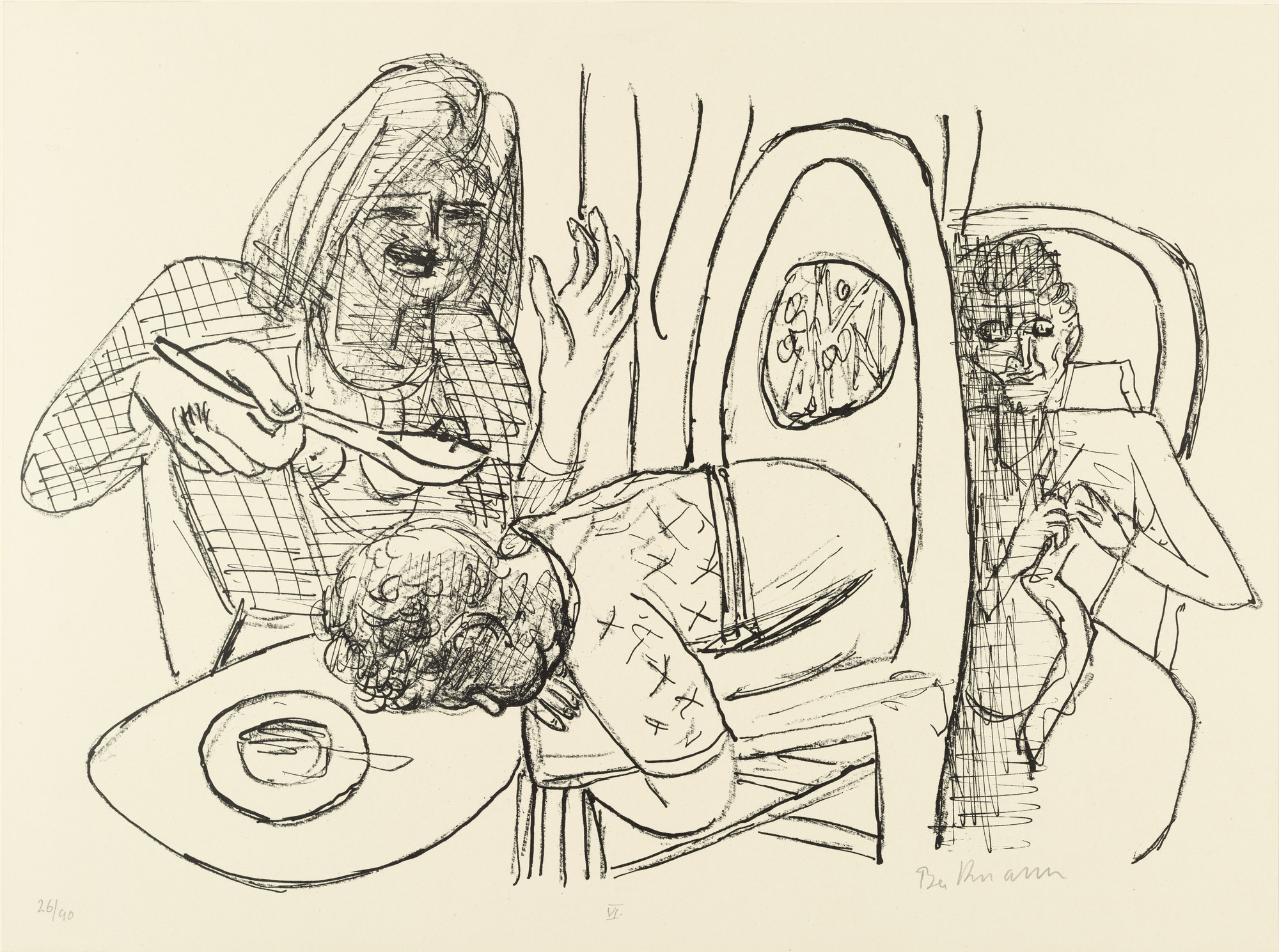 Max Beckmann. I Don't Want to Eat My Soup (Ich esse meine Suppe nicht) from Day and Dream