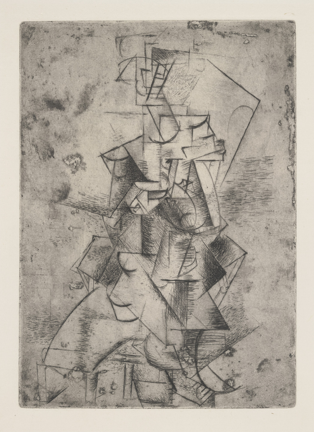 Pablo Picasso. Mademoiselle Léonie in a Lounge Chair (Mademoiselle Léonie sur une chaise longue) (plate, folio 32) from Saint Matorel. 1910, published 1911