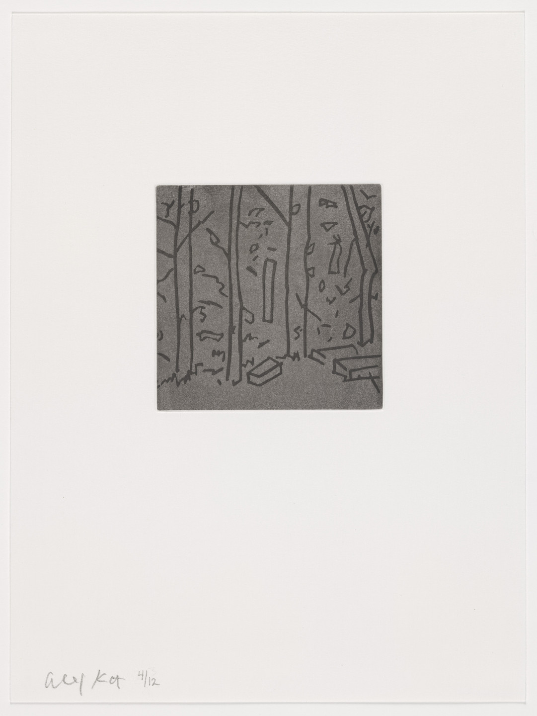 Alex Katz. Duplicate of plate (page 48) from Gloria. 2005