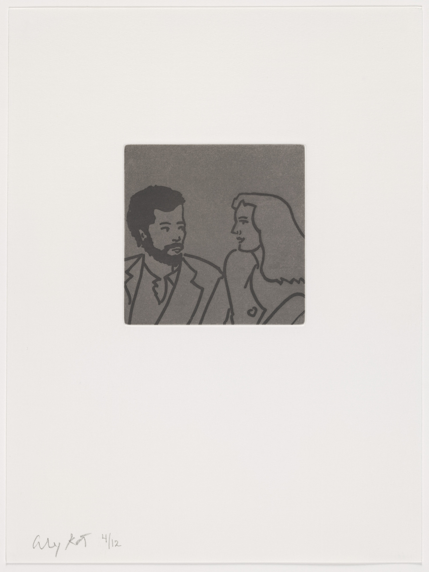 Alex Katz. Duplicate of plate (page 24) from Gloria