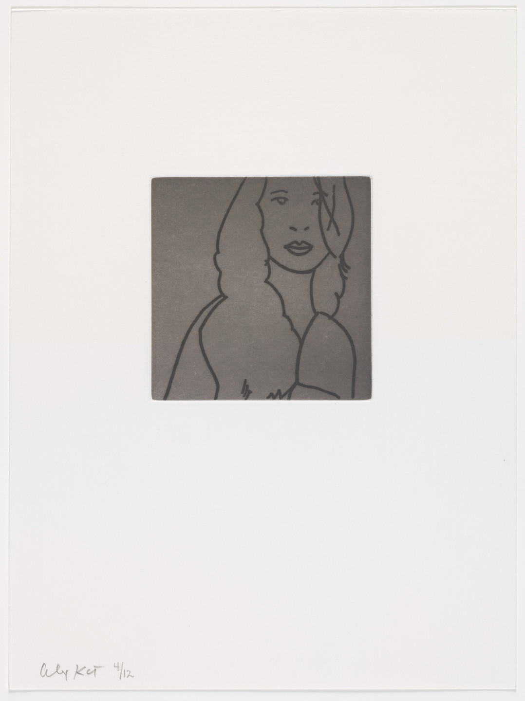 Alex Katz. Duplicate of plate (page 6) from Gloria. 2005