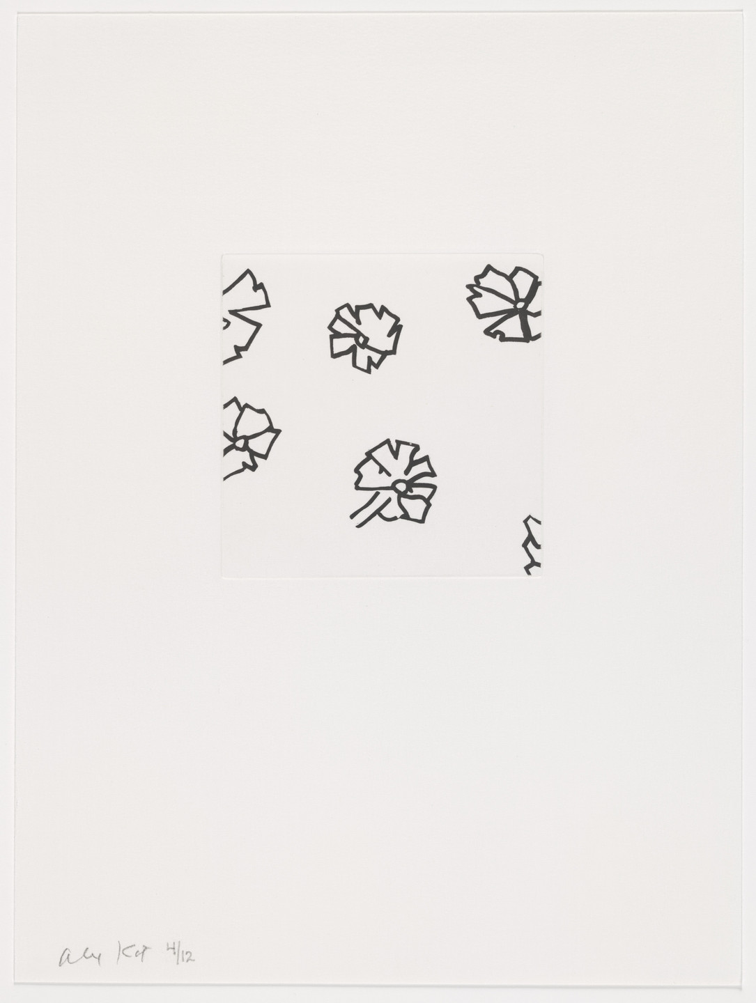 Alex Katz. Duplicate of plate (page 8) from Gloria. 2005