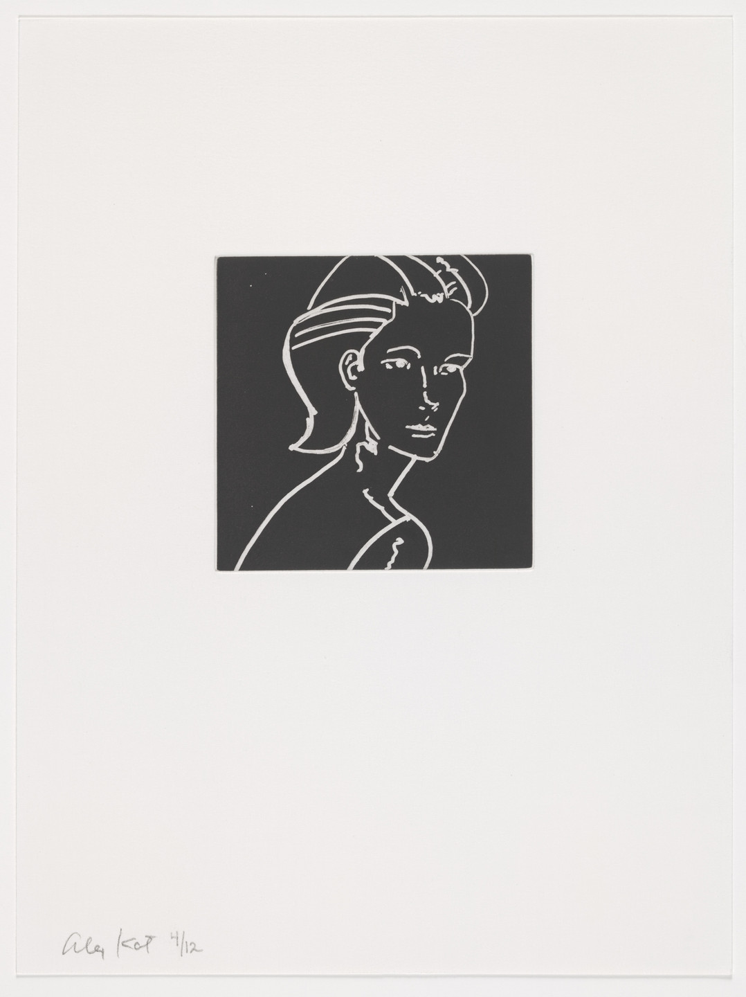 Alex Katz. Duplicate of plate (page 10) from Gloria. 2005