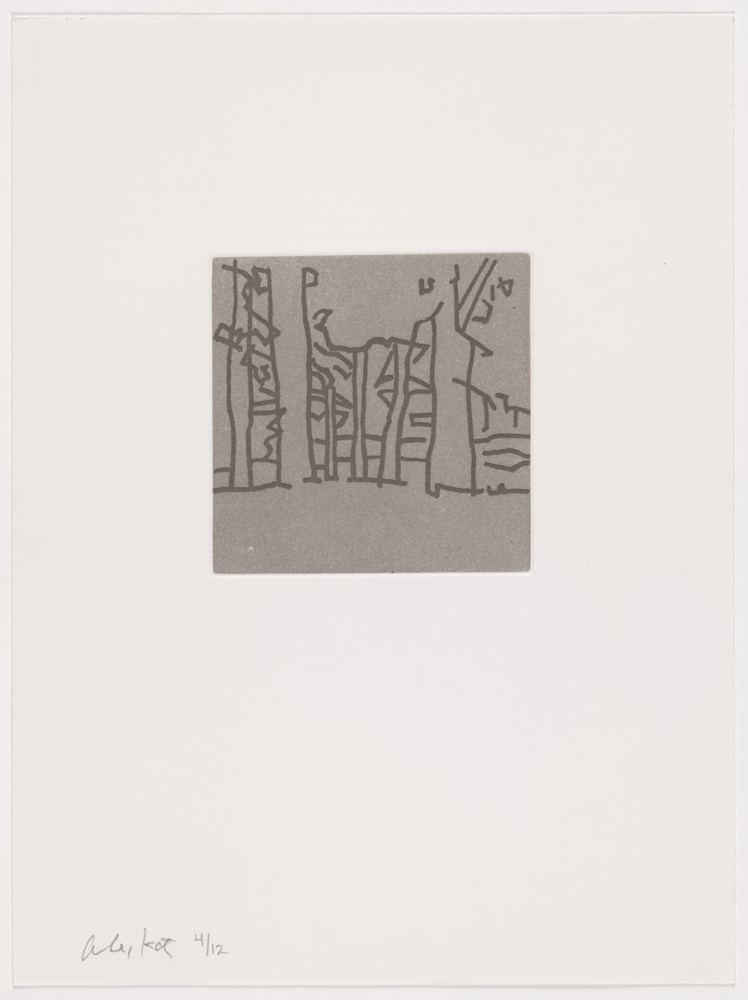 Alex Katz. Duplicate of plate (page 12) from Gloria. 2005