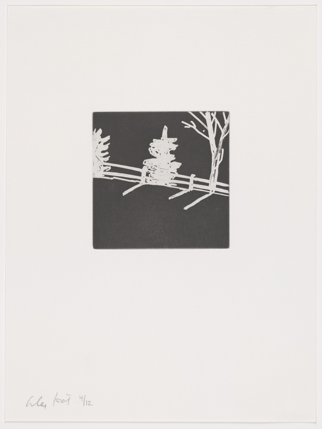 Alex Katz. Duplicate of plate (page 16) from Gloria. 2005