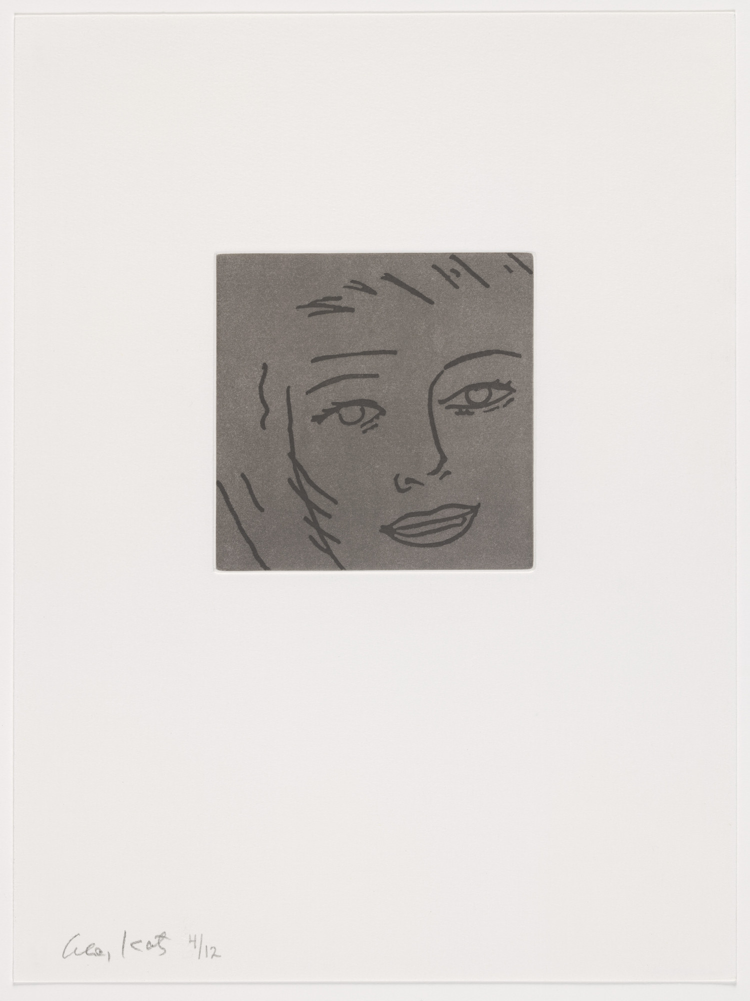 Alex Katz. Duplicate of plate (page 18) from Gloria