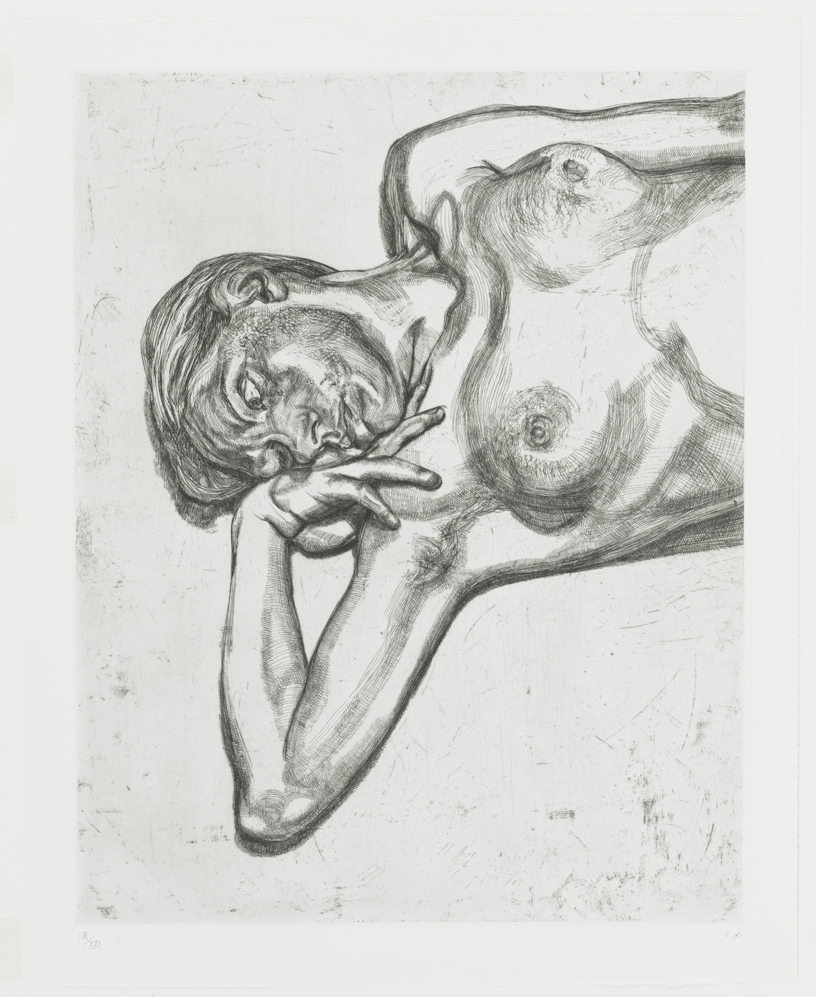 Lucian Freud. Head and Shoulders of a Girl. 1990