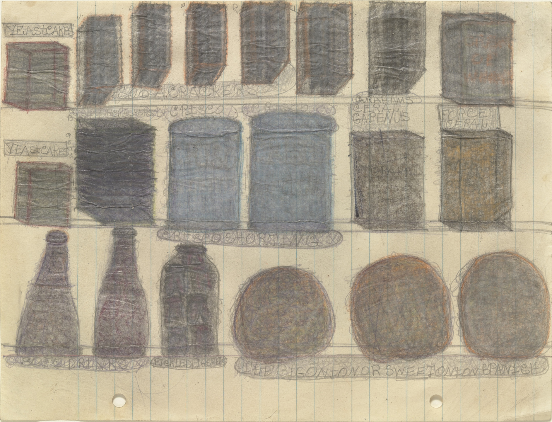 Pearl Blauvelt. Store Shelves with Yeast Cakes. c. 1940