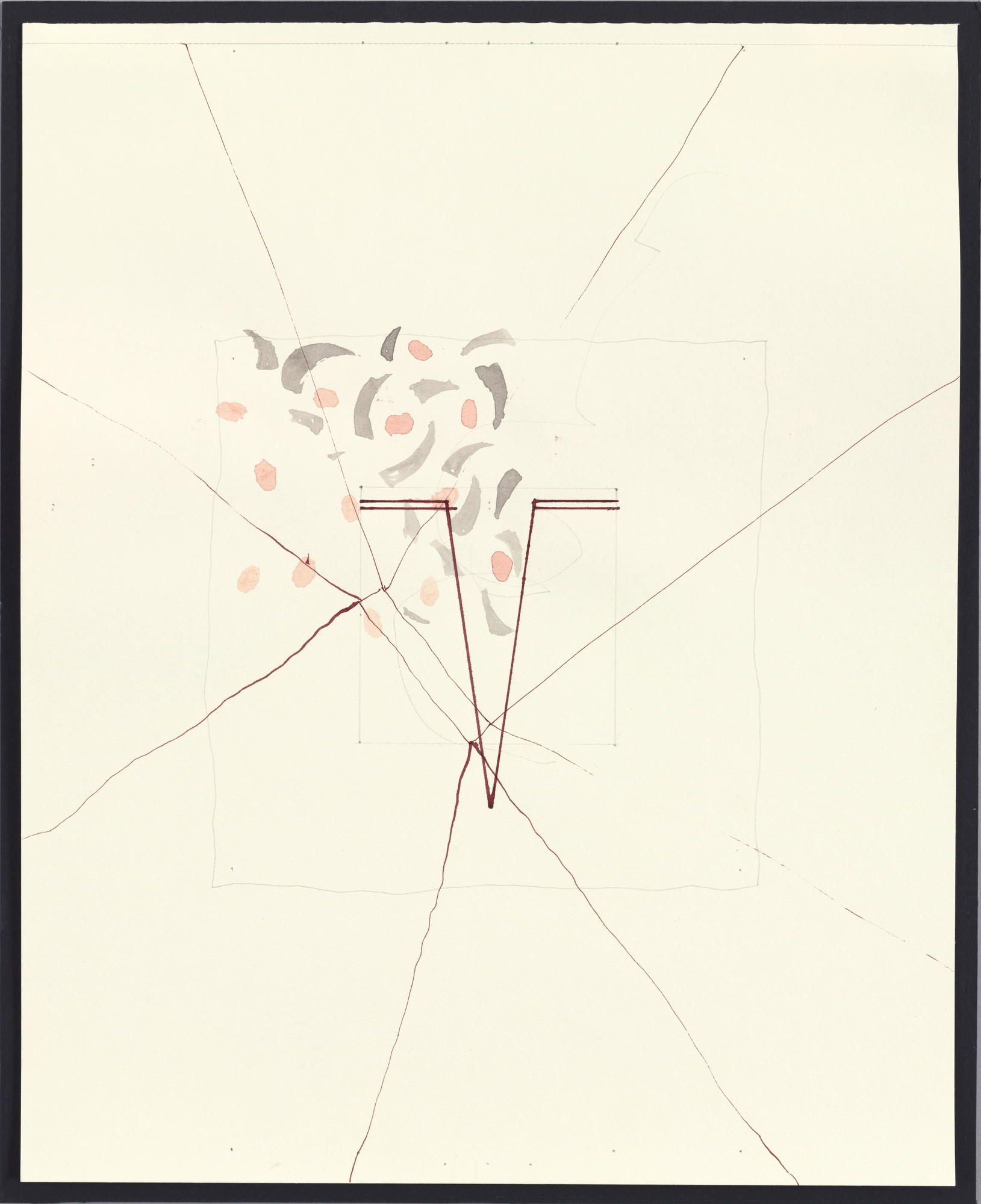 Richard Tuttle. Blue/Red, Phase: Drawings #12