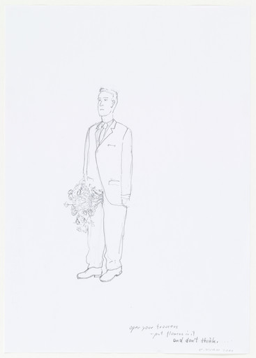 Open your trousers - put flowers in it and don't think