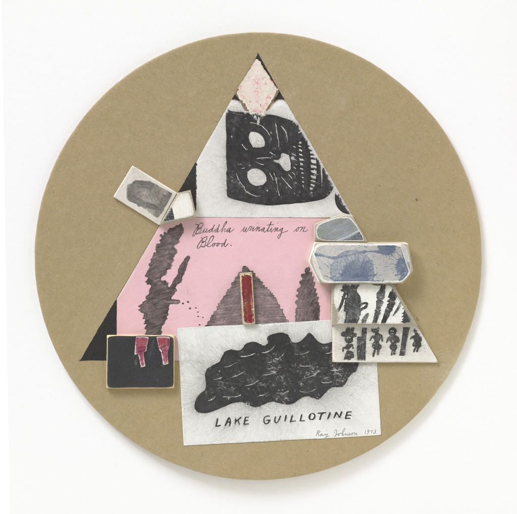 Buddha Urinating on Blood (Lake Guillotine), Ray Johnson, 1973