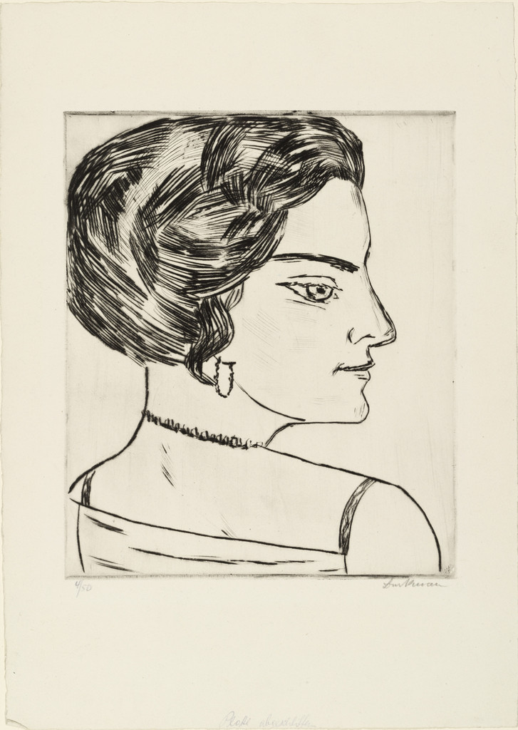 Naila in Profile (Portrait of "Frau H.M.") (Naila im Profil [Bildnis Frau H.M.])