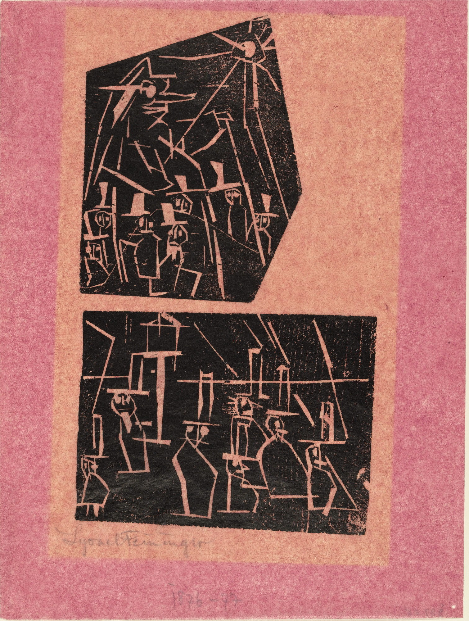 Lyonel Feininger. .a Da-Da, 1 (frontispiece) for the illustrated book Dada and .b Da-Da, 2