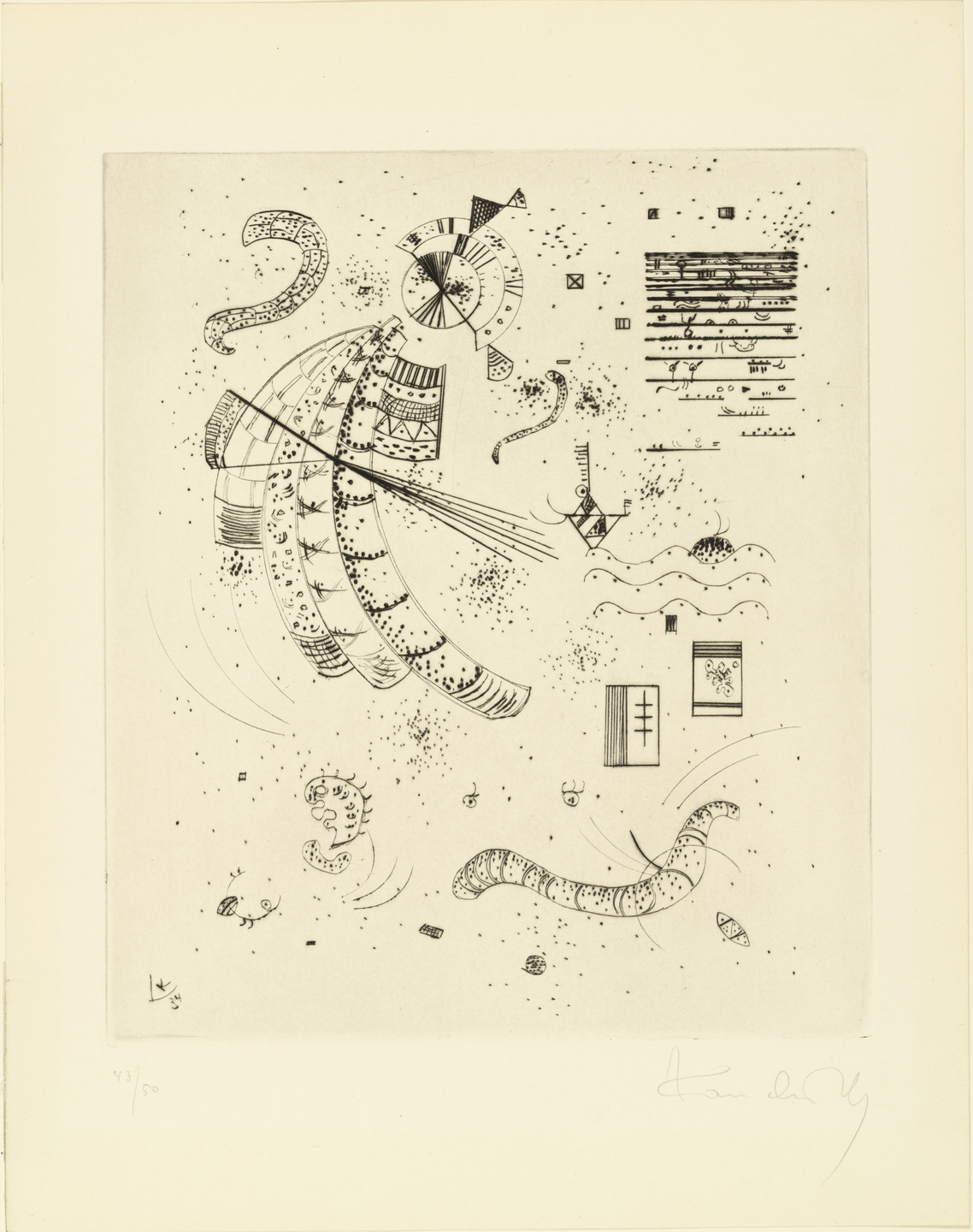 Vasily Kandinsky. Plate (folio 25) from 23 Gravures. 1934, published 1935
