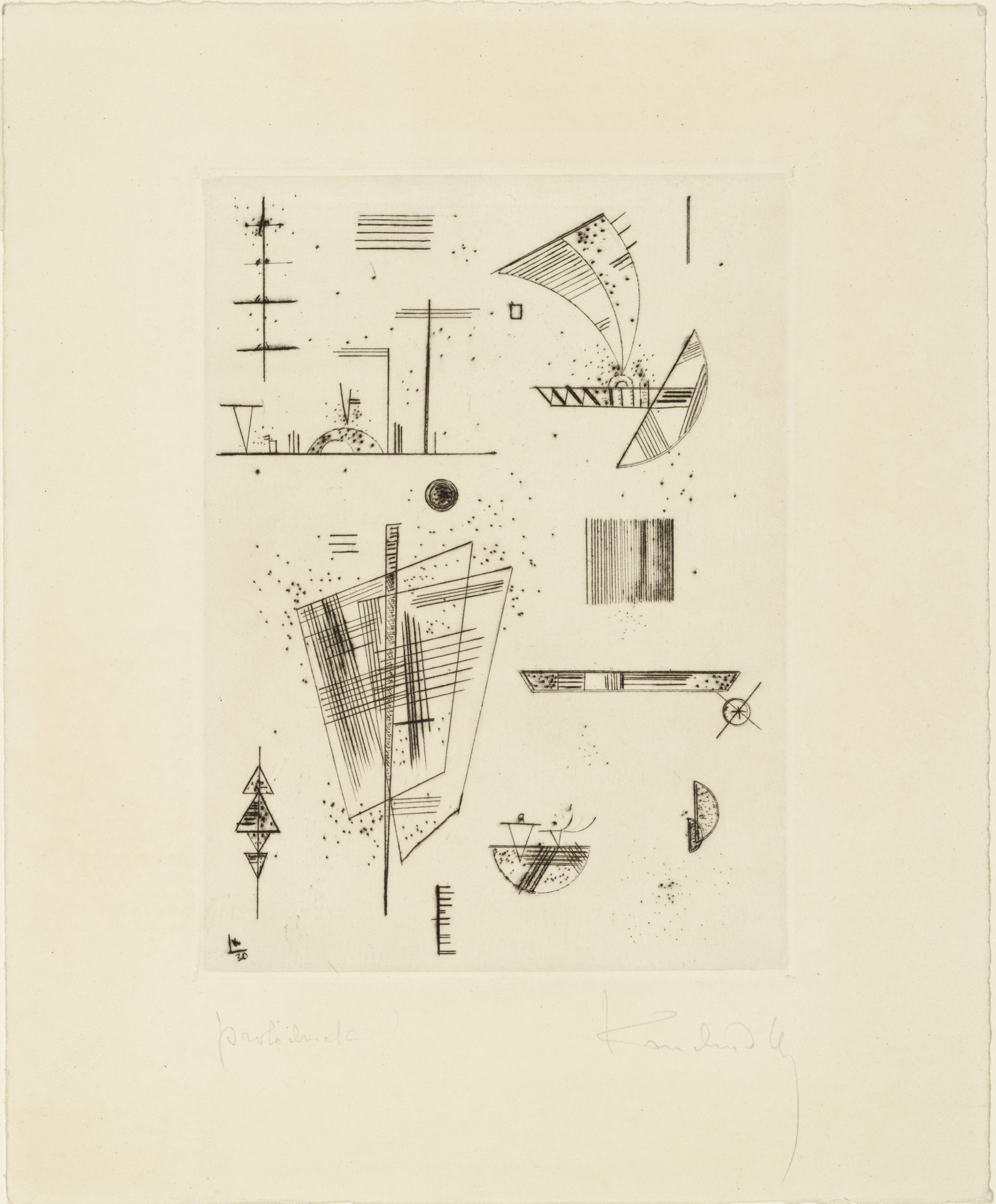 Vasily Kandinsky. First Etching for Éditions "Cahiers d'Art" (Erste Radierung für die Éditions "Cahiers d'Art")