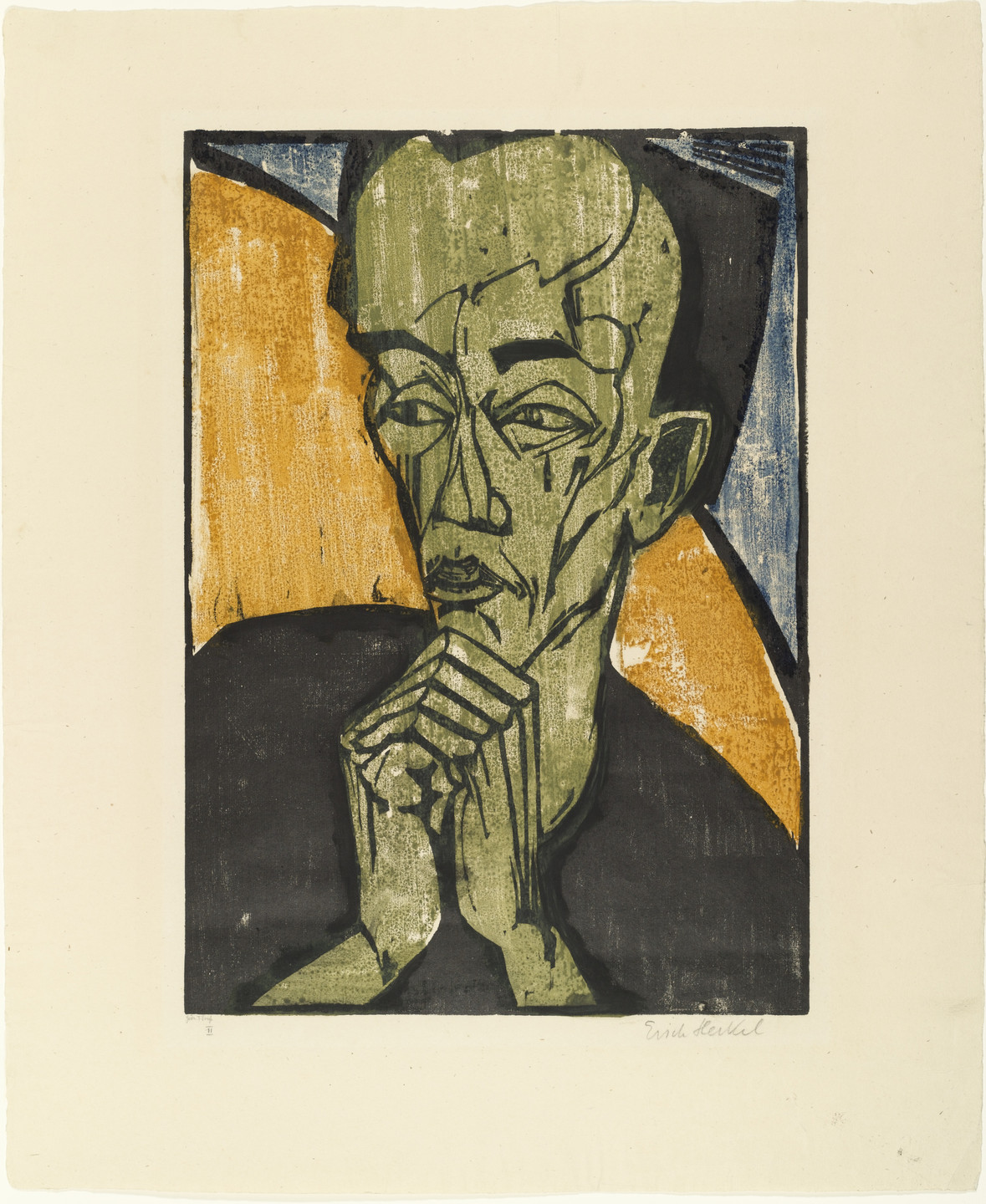 Erich Heckel. Portrait of a Man (Männerbildnis). 1919