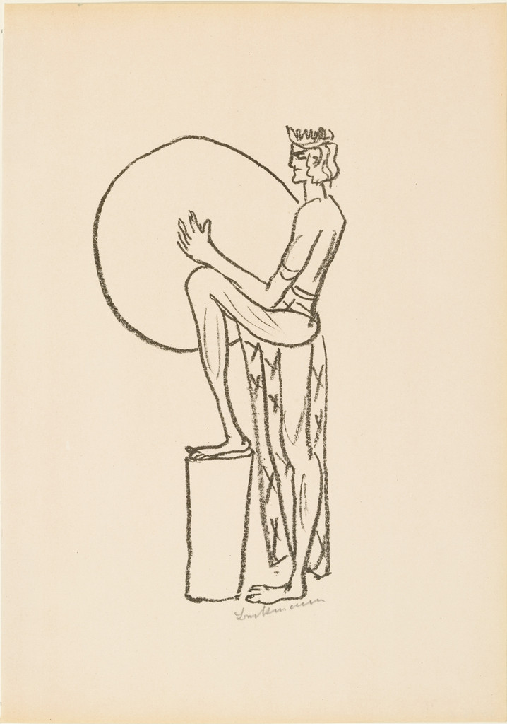 1. Woman with Fish (Frau mit Fisch) 2. Composition (Komposition) from the illustrated book Max Beckmann