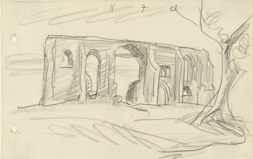 Ruin with Tree in Foreground