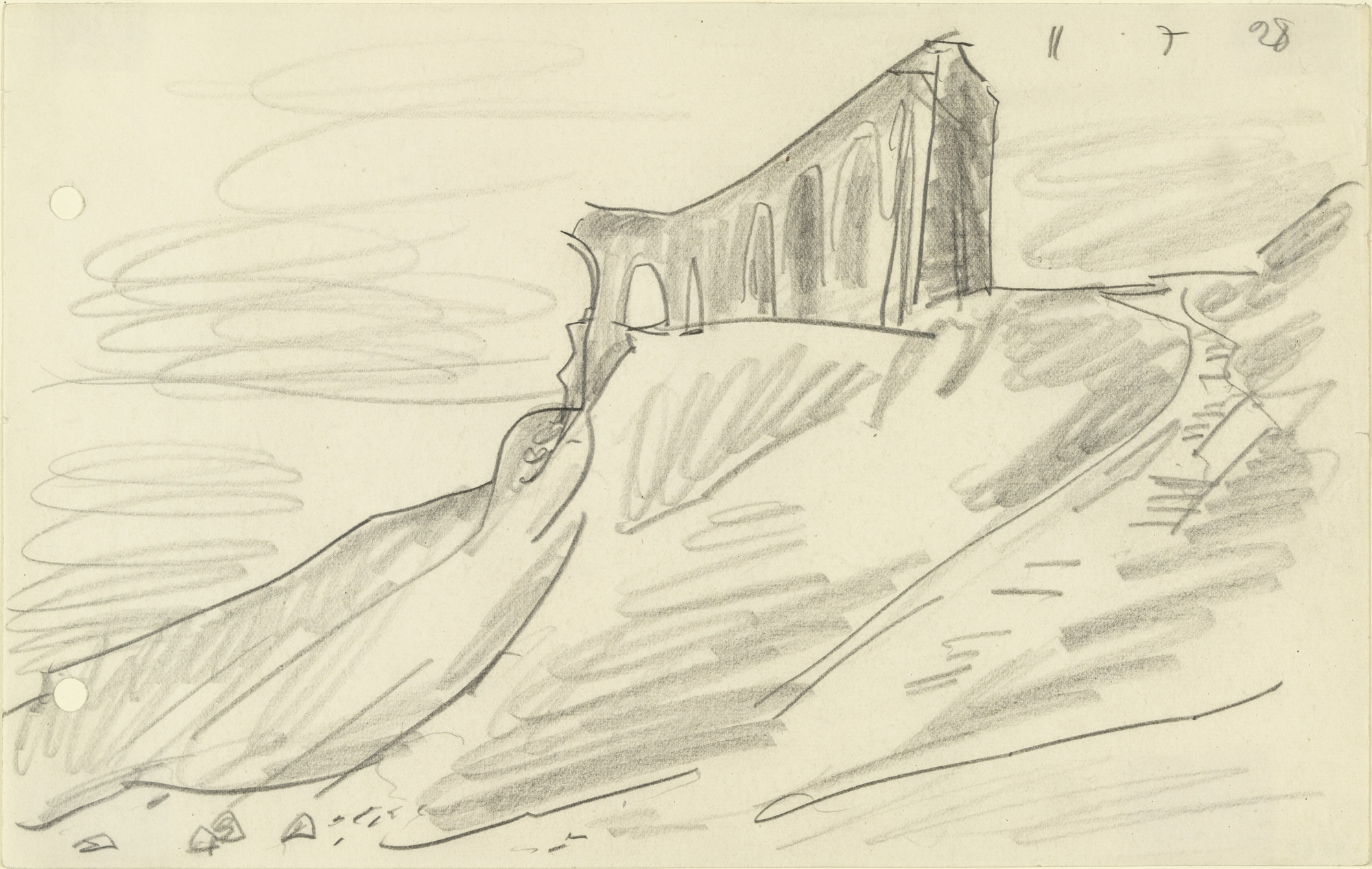 Lyonel Feininger. Ruins on the Cliff