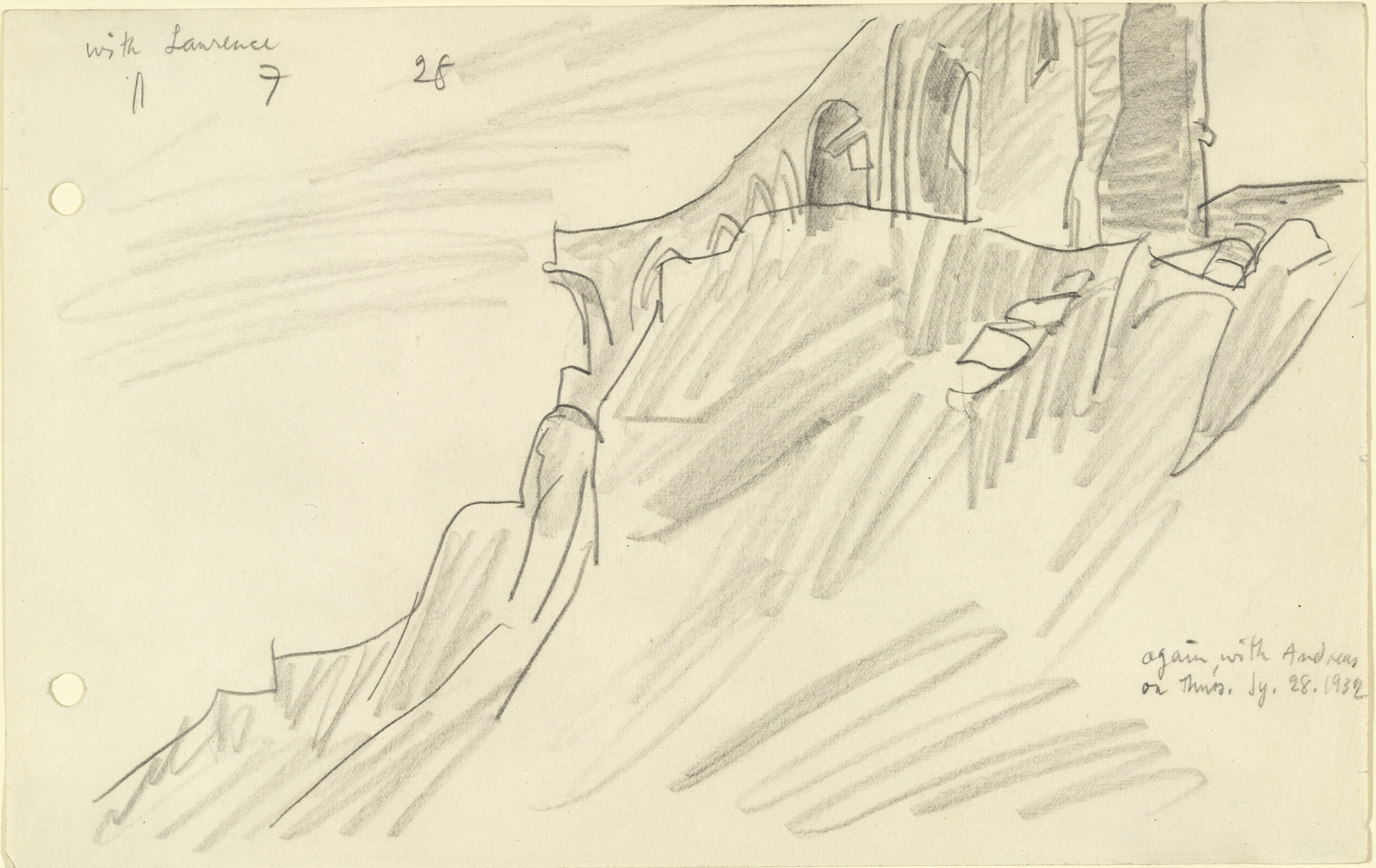 Lyonel Feininger. Ruin on the Cliff
