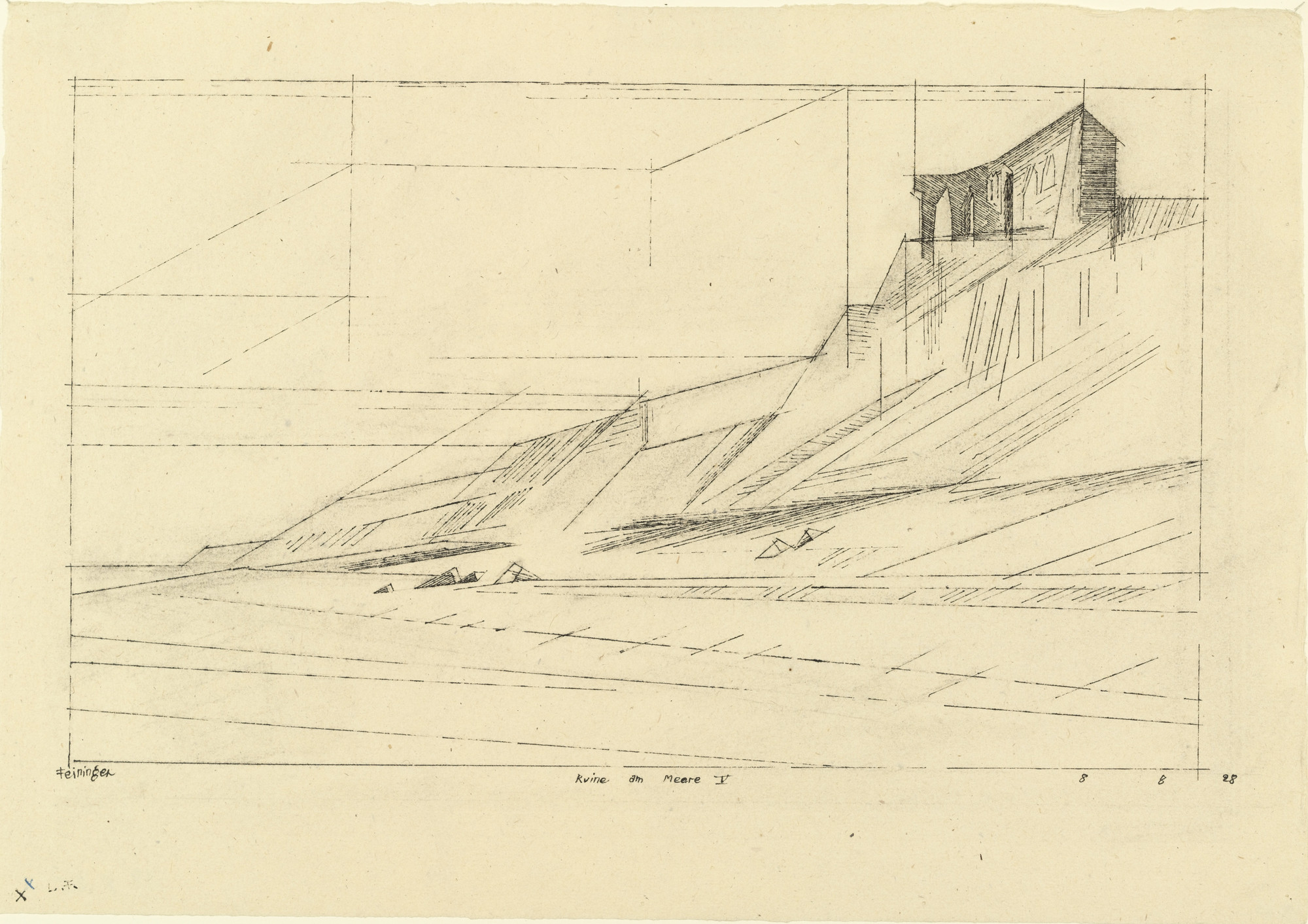 Lyonel Feininger. Ruin by the Sea V (Ruine am Meere V)