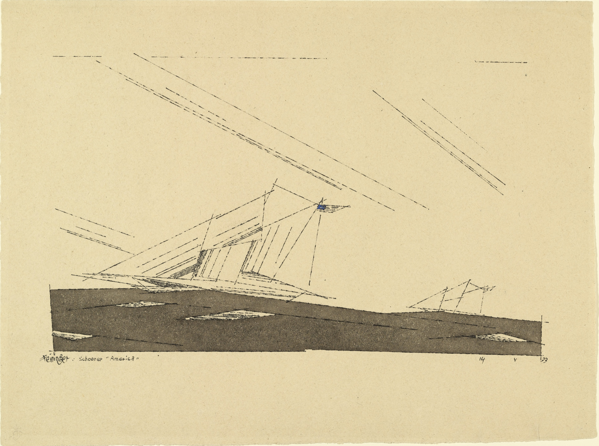 Lyonel Feininger. The Schooner "America". 1933