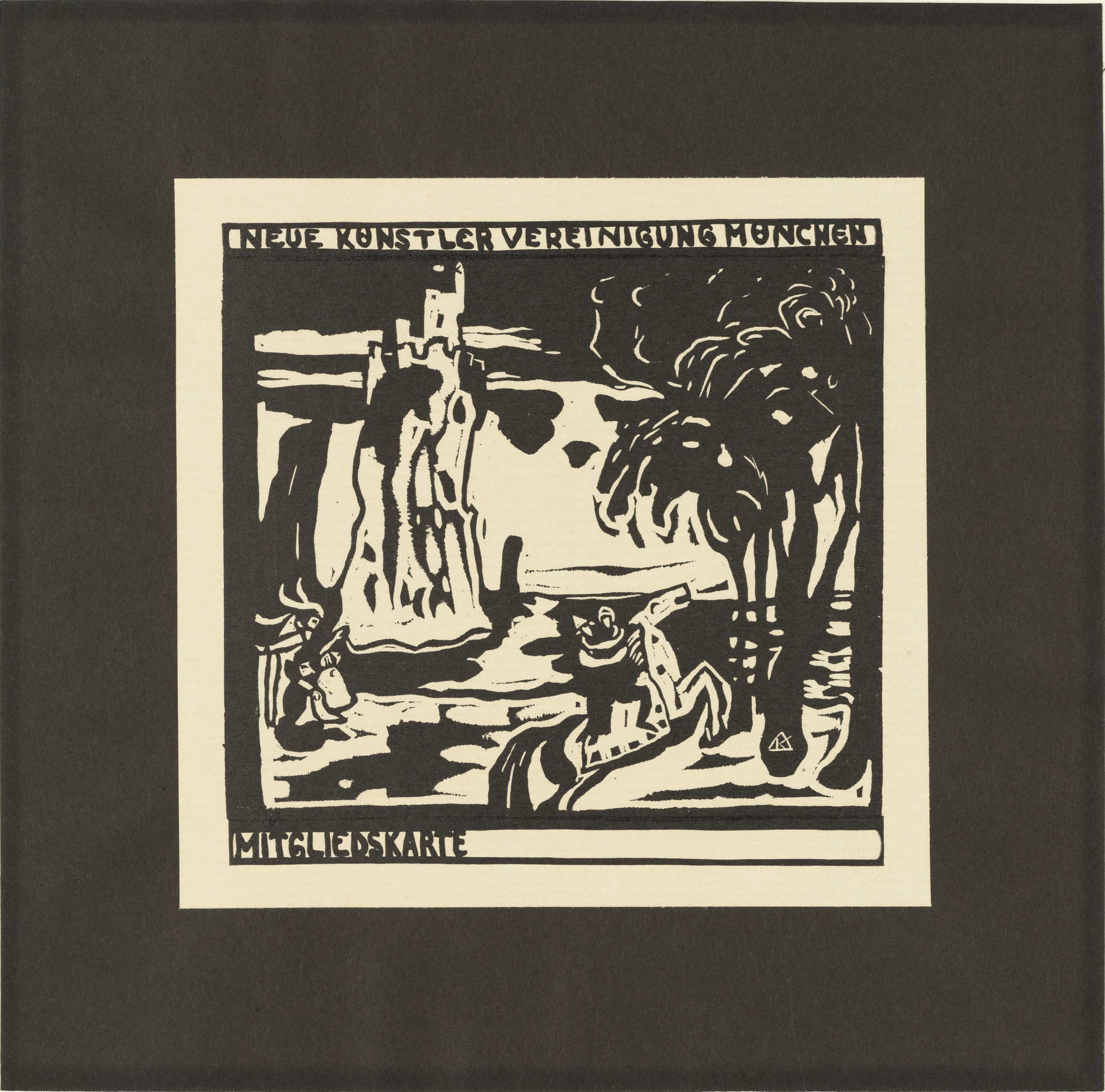 Vasily Kandinsky. Rock (Membership Card for the New Artists' Association Munich) [Felsen (Mitgliedskarte für die Neue Künstlervereinigung München)]