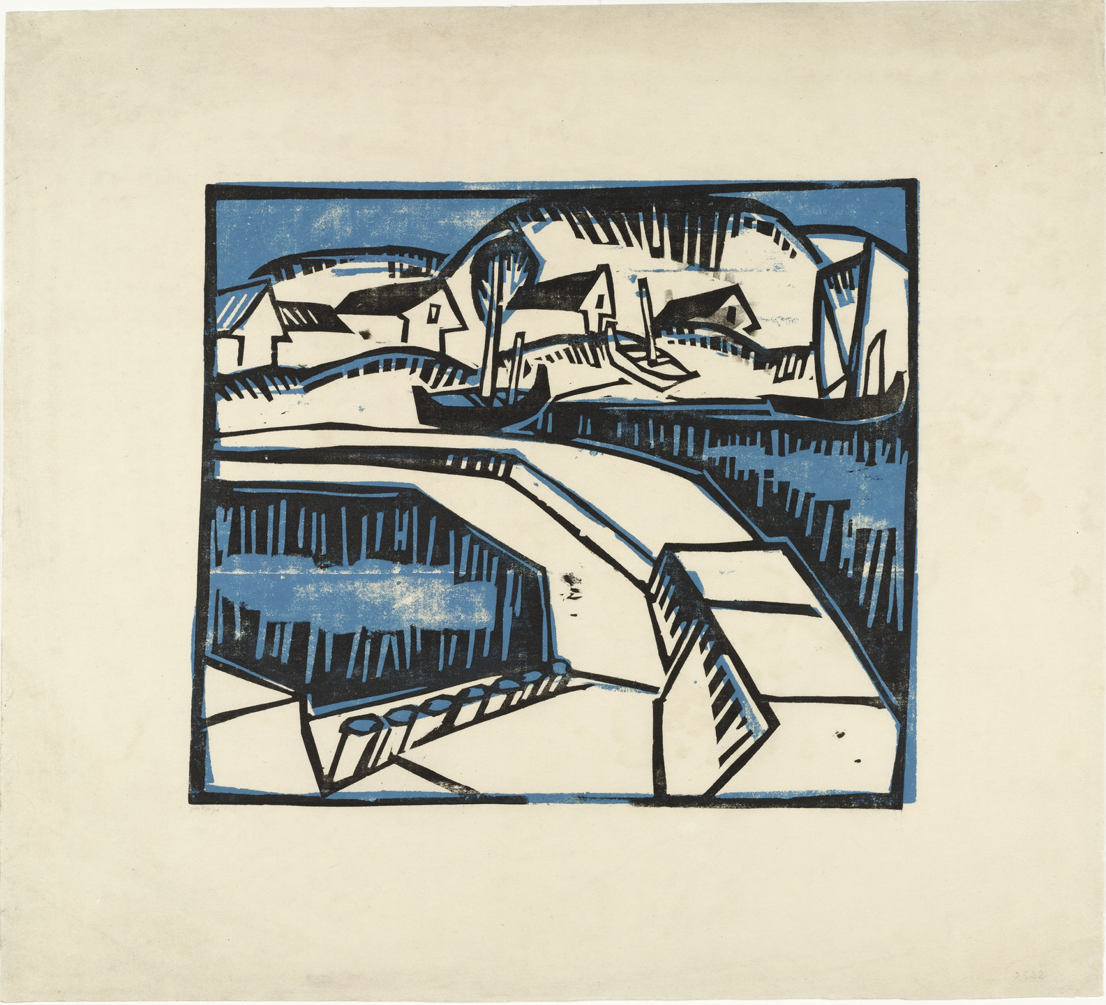 Karl Schmidt-Rottluff. Dunes and Pier (Dünen und Mole). (1917), published 1923