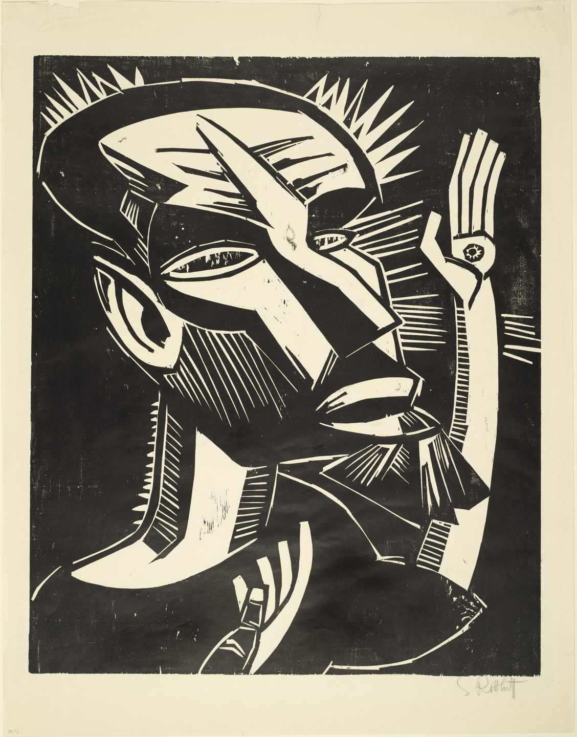 Karl Schmidt-Rottluff. Saint Francis (Der heilige Franziskus). (1919)
