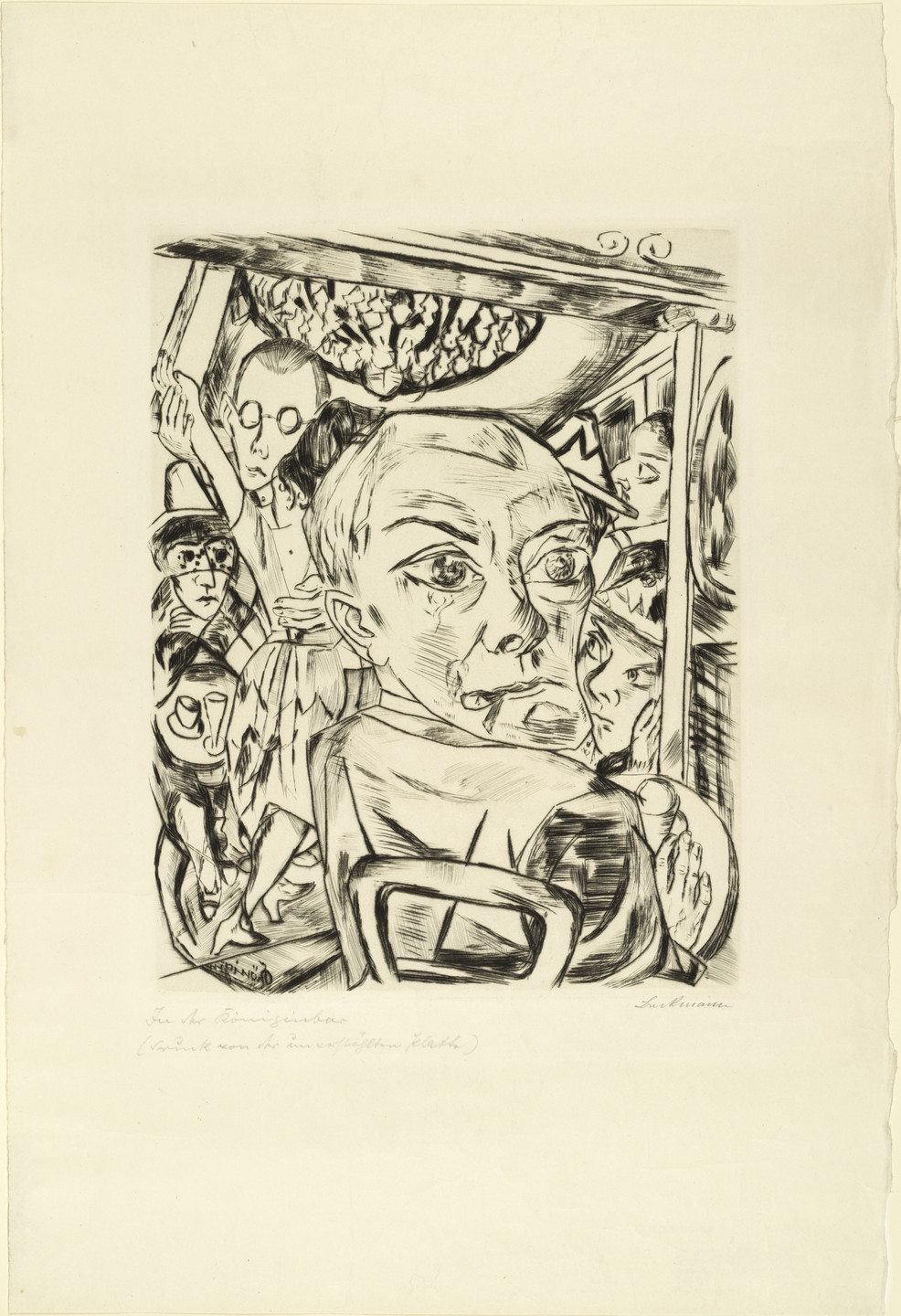Max Beckmann. Königin Bar (Self-Portrait) (Königinbar [Selbstbildnis]). printed 1920, published 1921