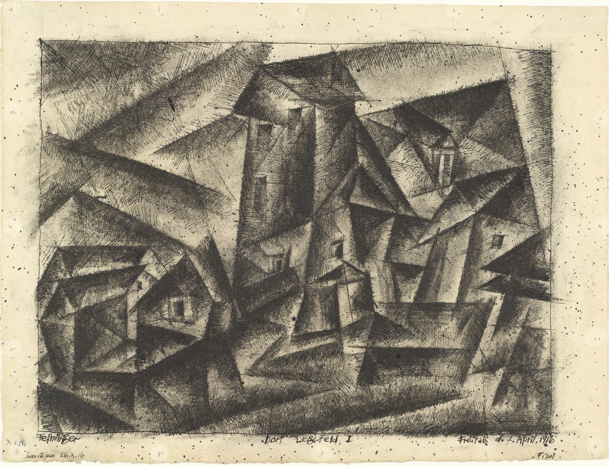 Lyonel Feininger. The Village of Legefeld I (Dorf Legefeld I)