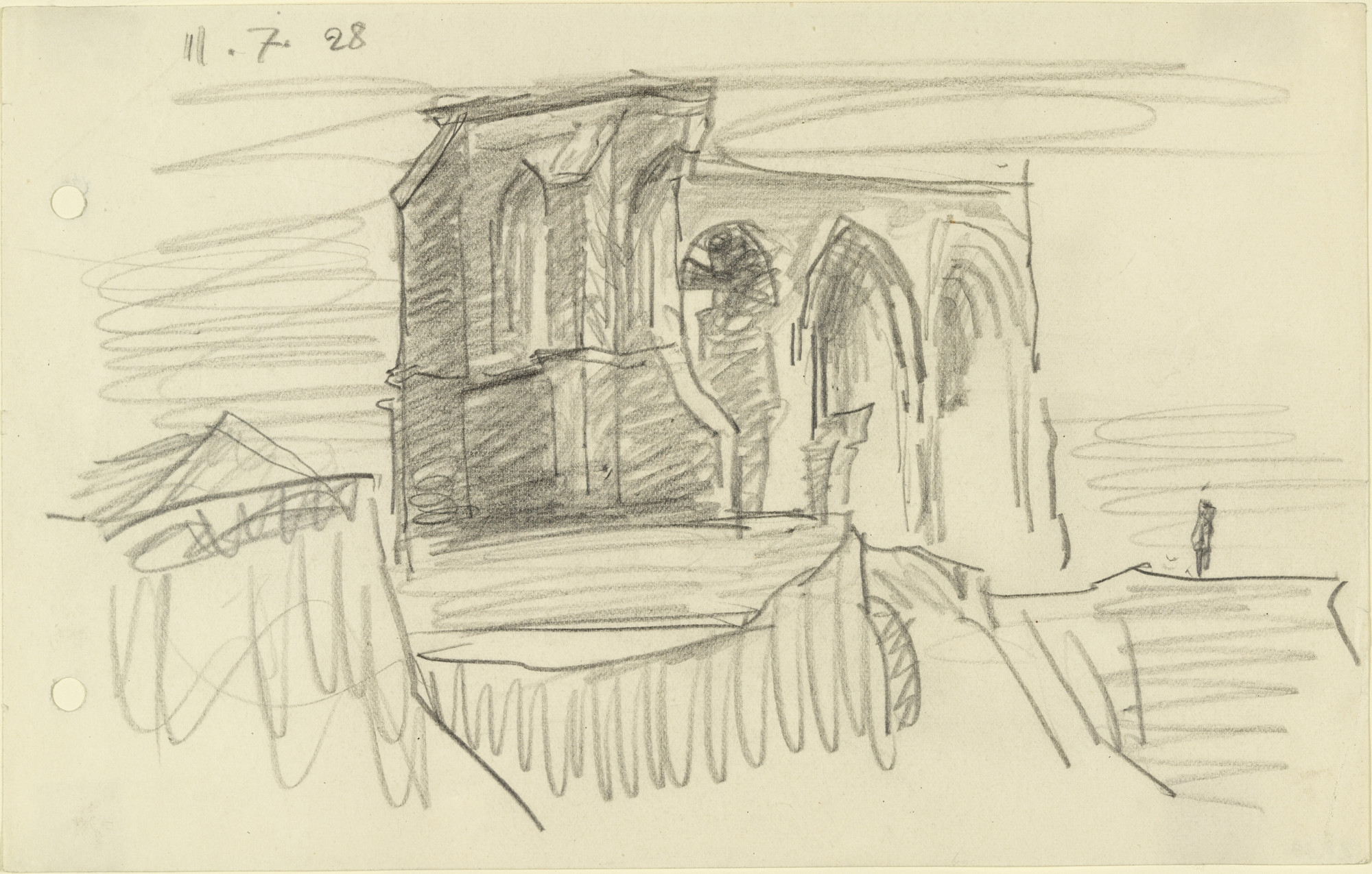 Lyonel Feininger. Ruin on the Cliff