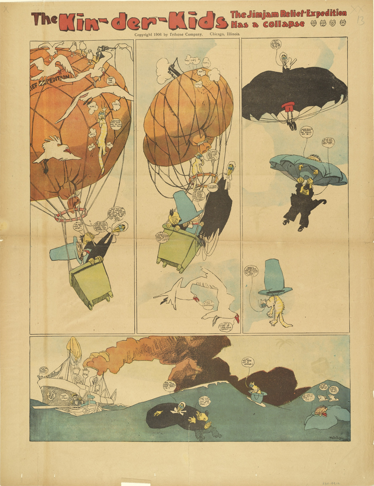 Lyonel Feininger. Kin-der-Kids: The Jimjam Expedition has a Collapse from The Chicago Sunday Tribune