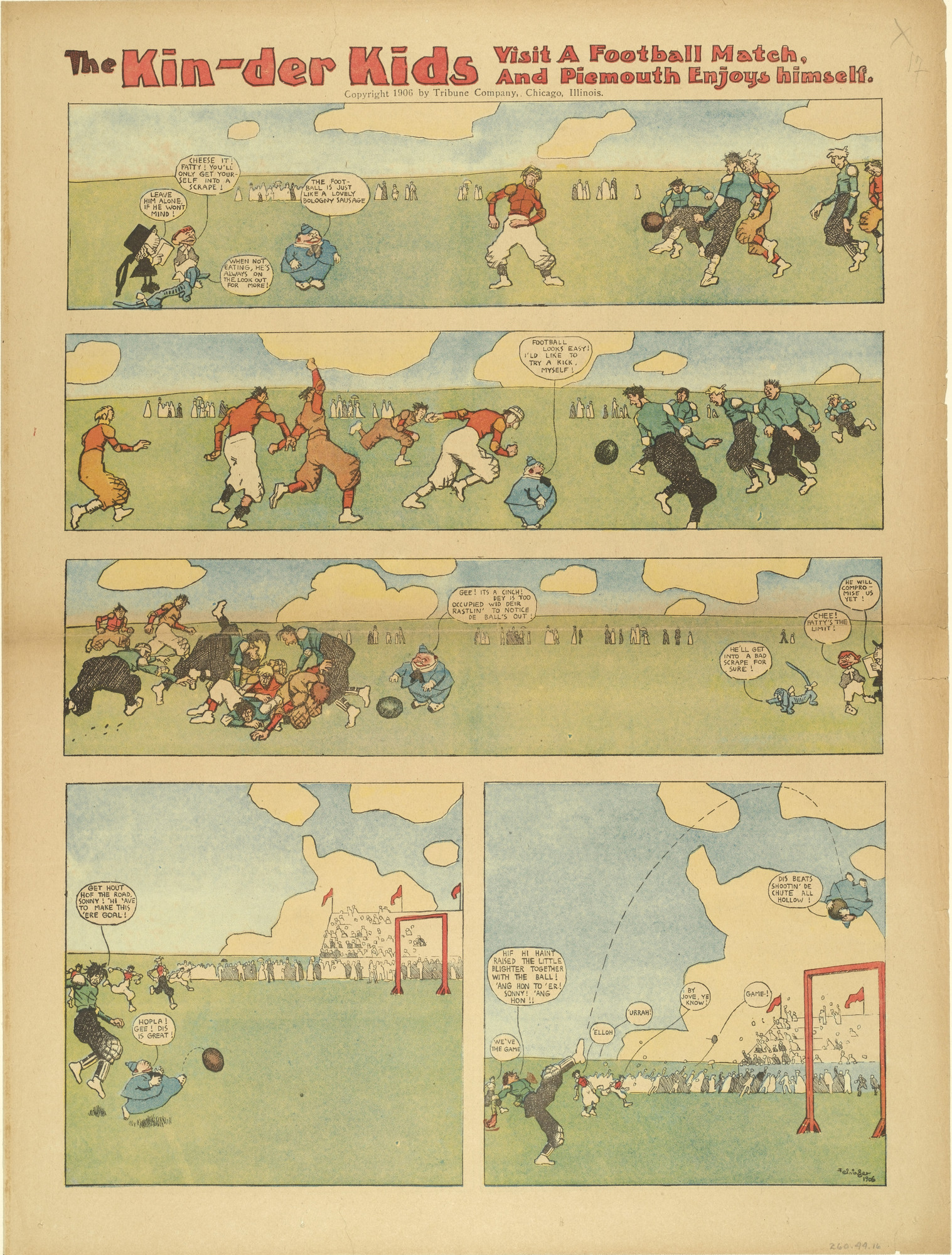 Lyonel Feininger. The Kin-der-Kids Visit a Football Match and Piemouth Enjoys Himself from The Chicago Sunday Tribune