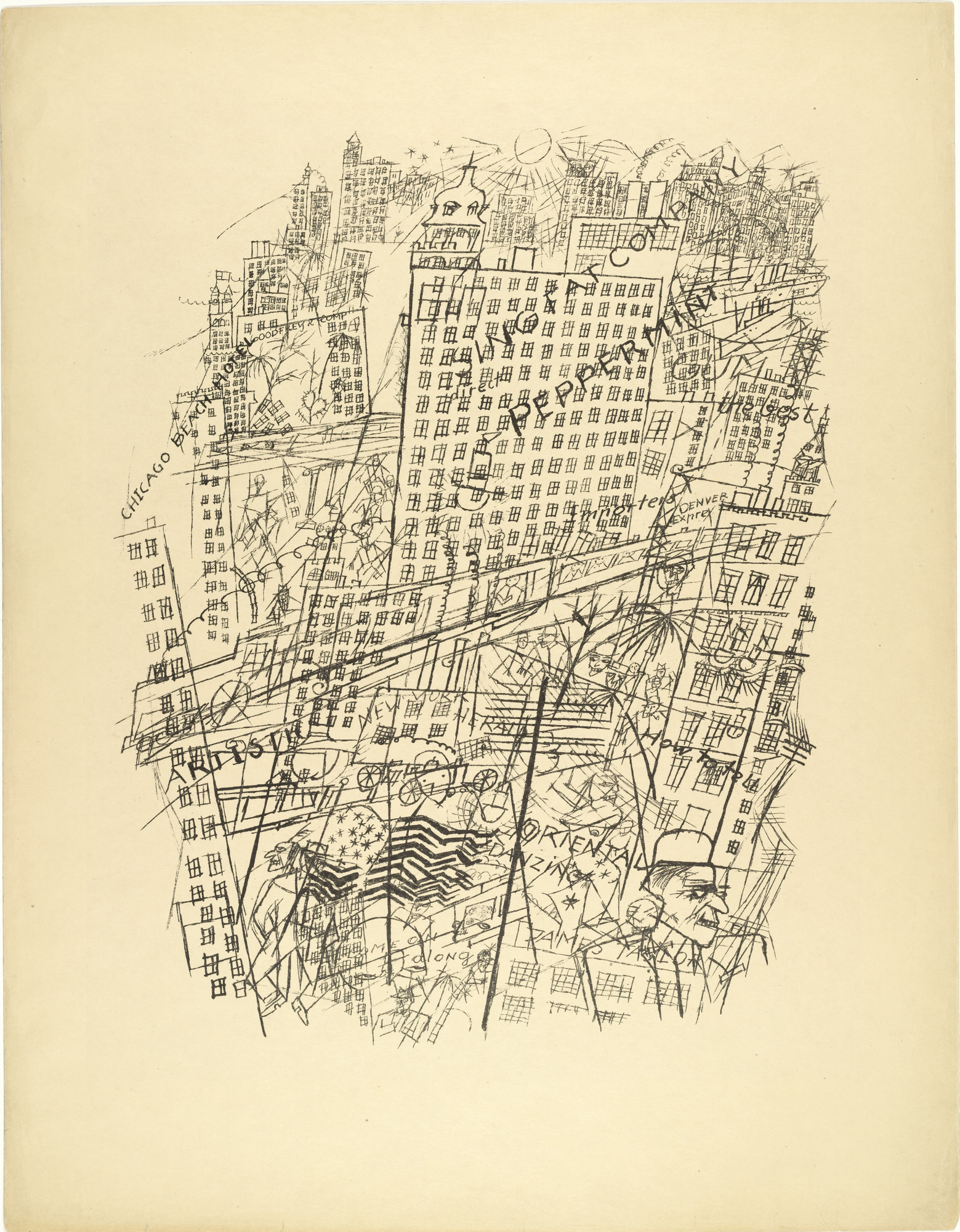 George Grosz. Memory of New York (Erinnerung an New York