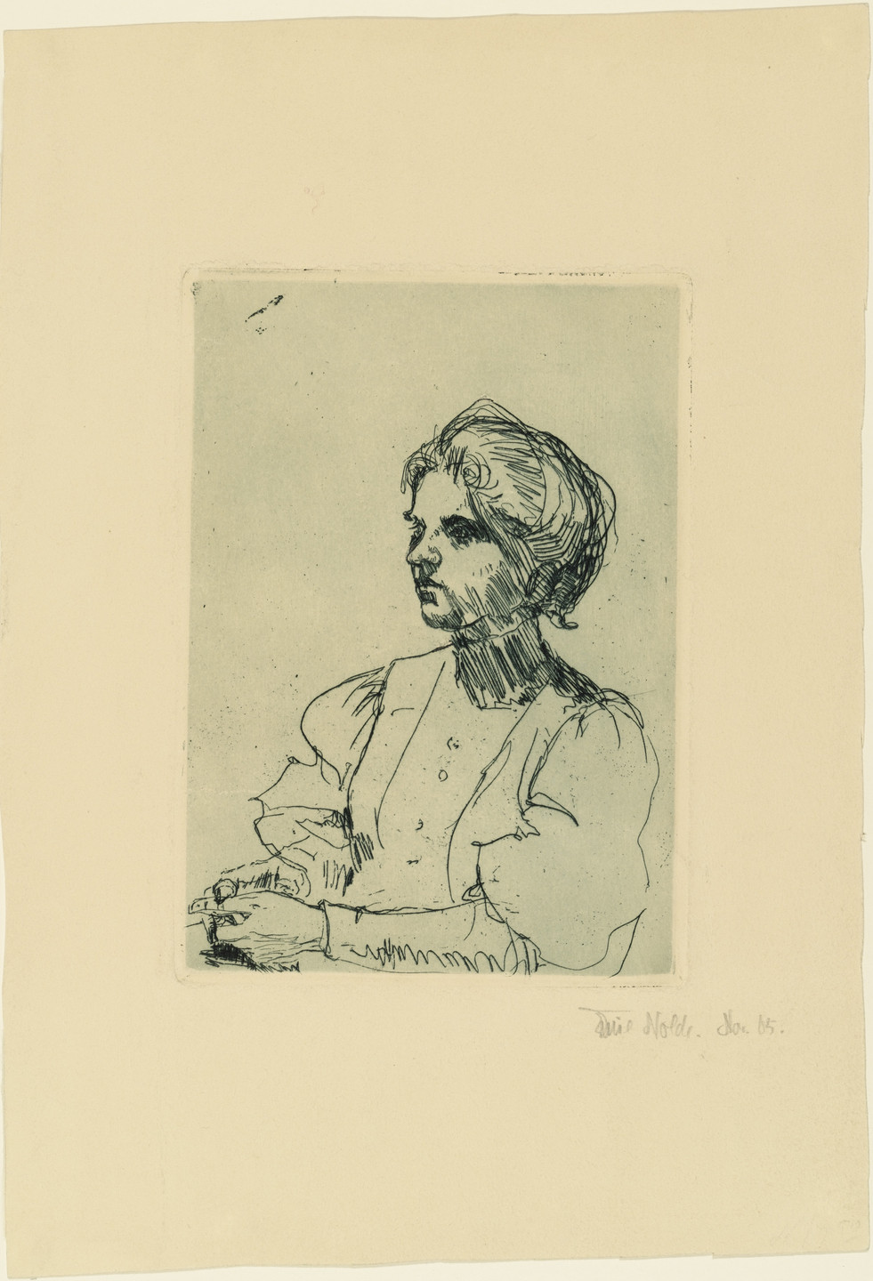 Emil Nolde. Girl (Mädchen). (1906, dated 1905)